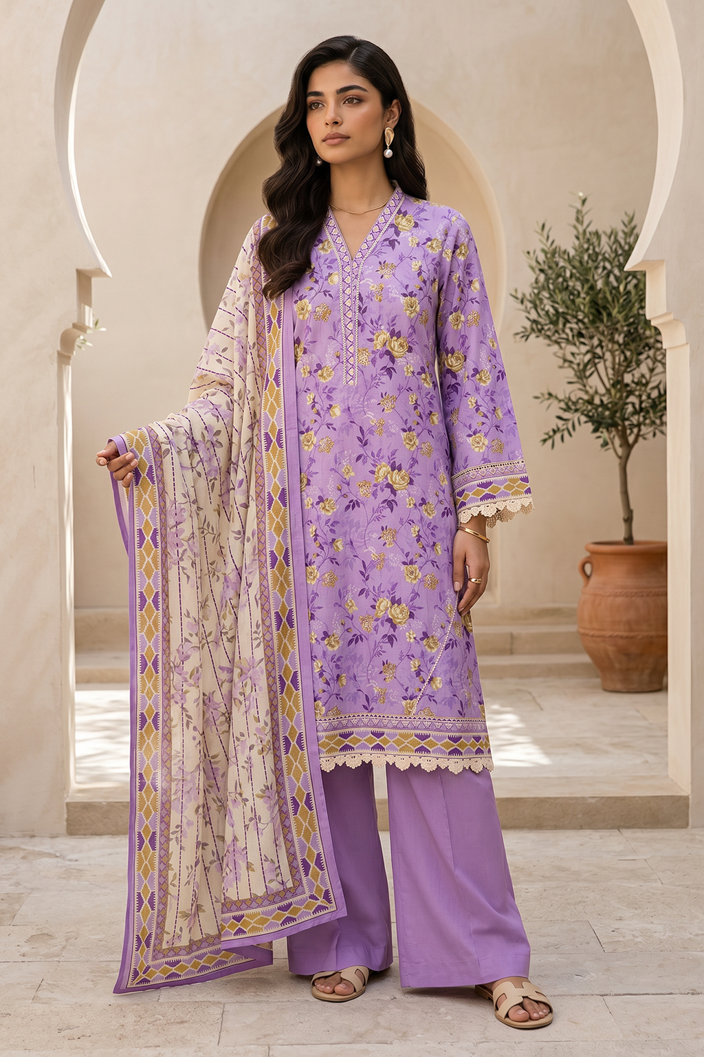Shirt Shalwar Dupatta - 8061