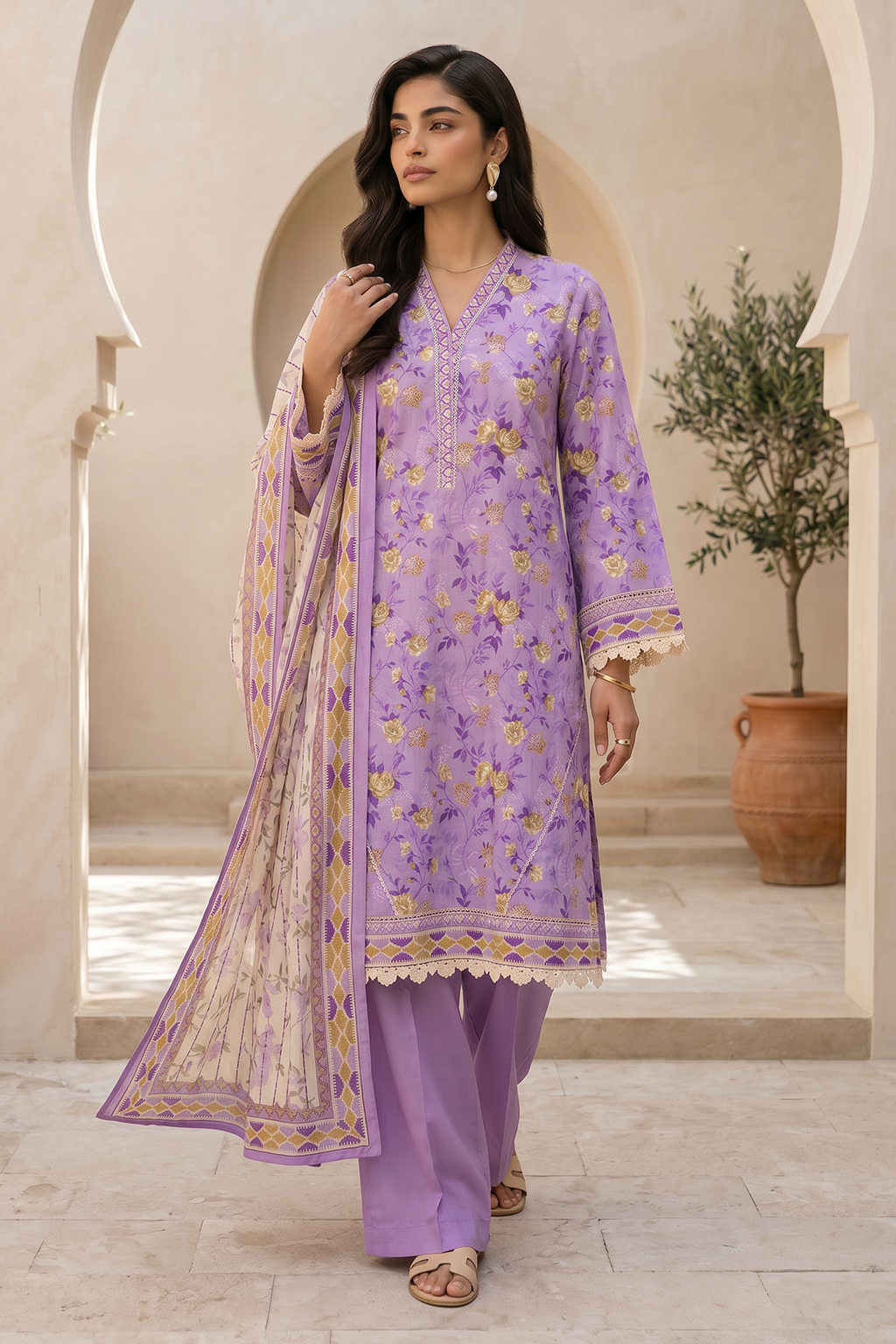 Shirt Shalwar Dupatta - 8061