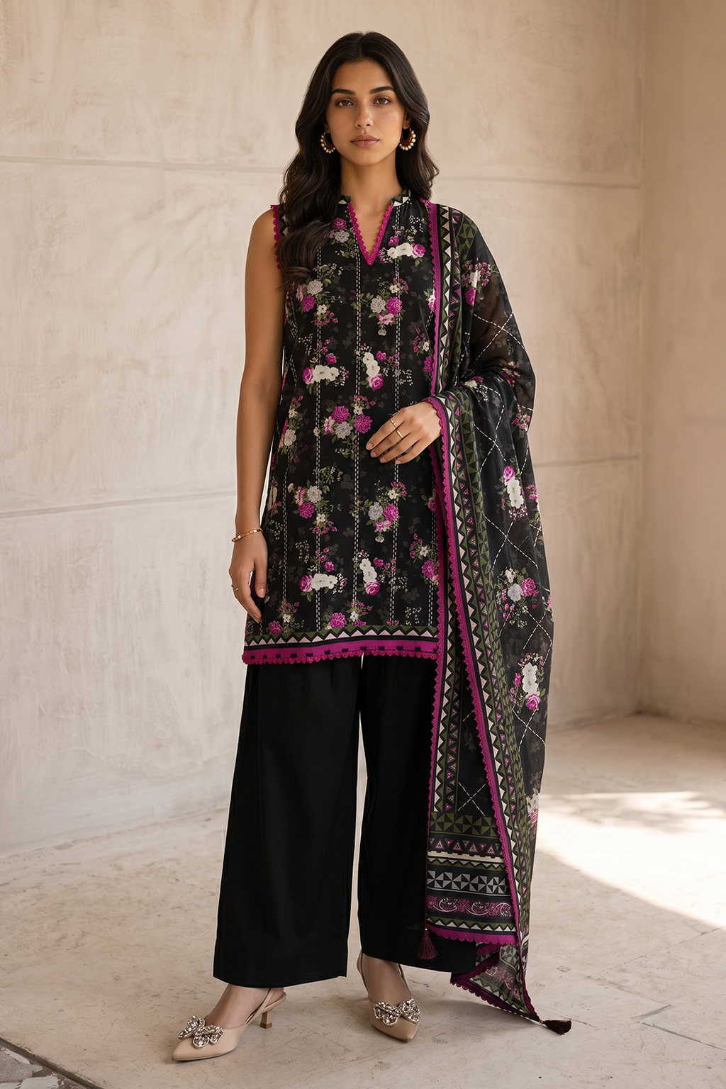 Shirt Shalwar Dupatta - 8074