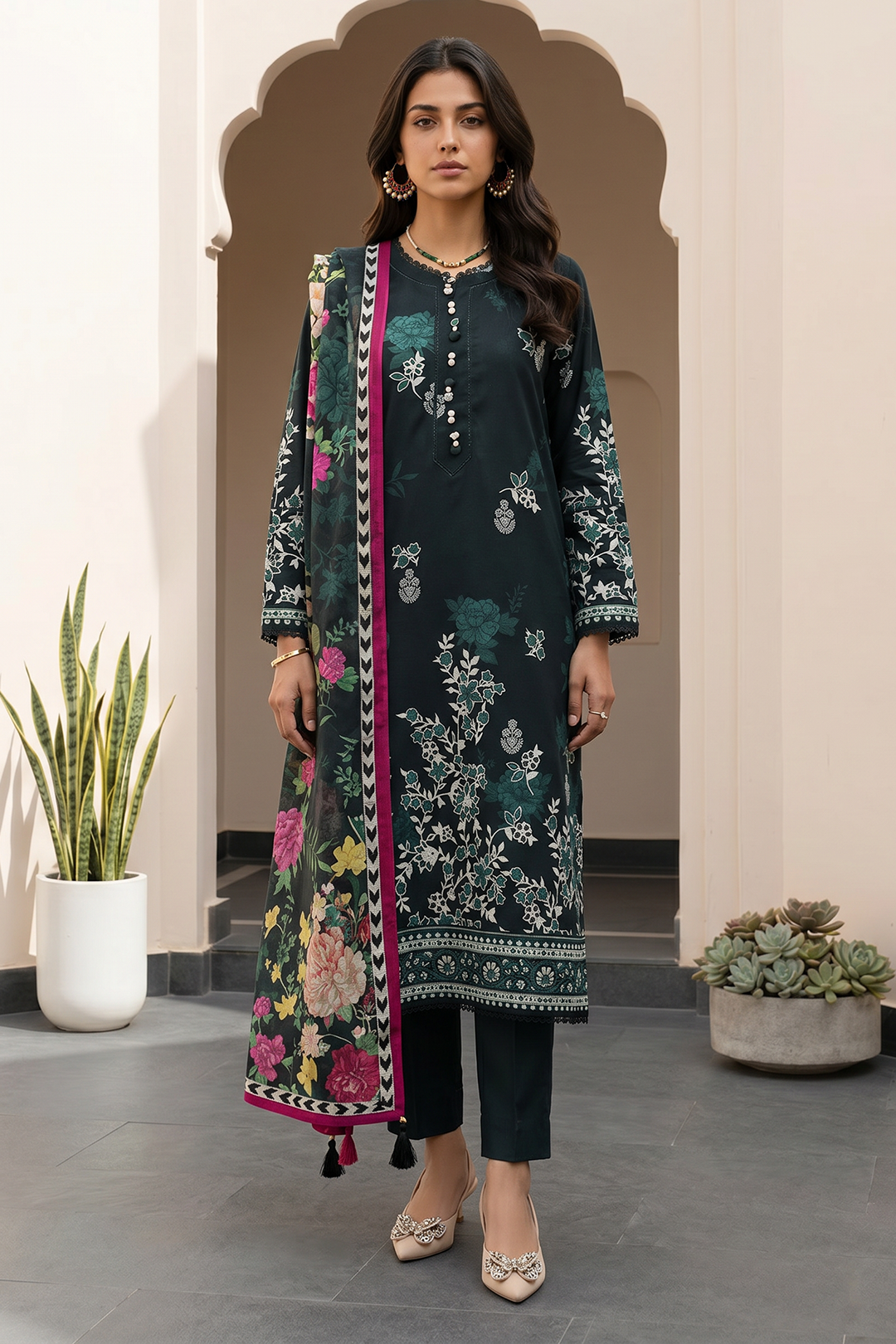 Shirt Shalwar Dupatta - 8075