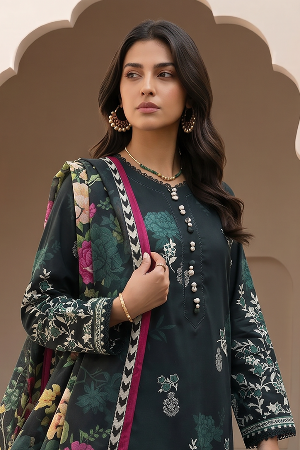 Shirt Shalwar Dupatta - 8075
