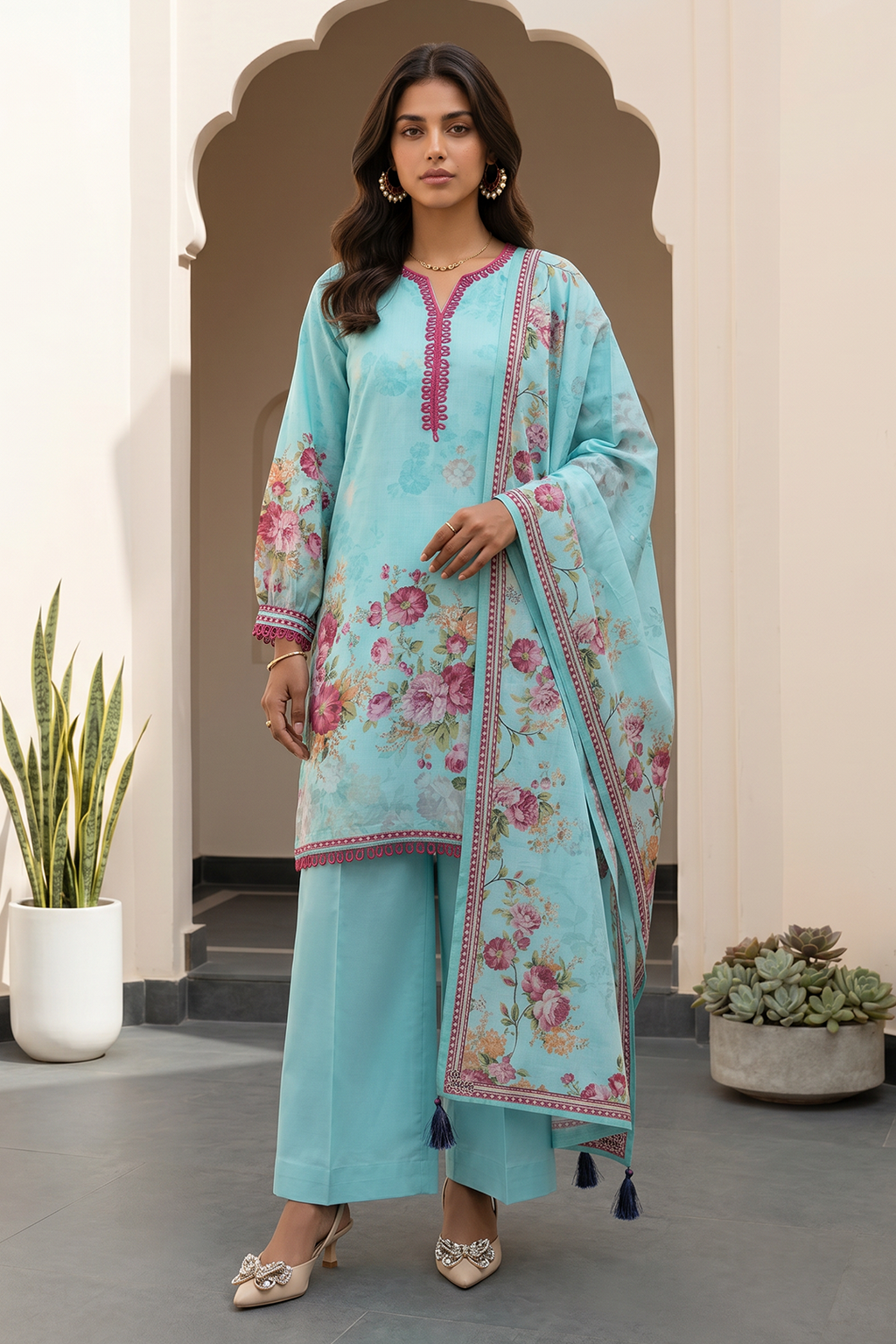 Shirt Shalwar Dupatta - 8077