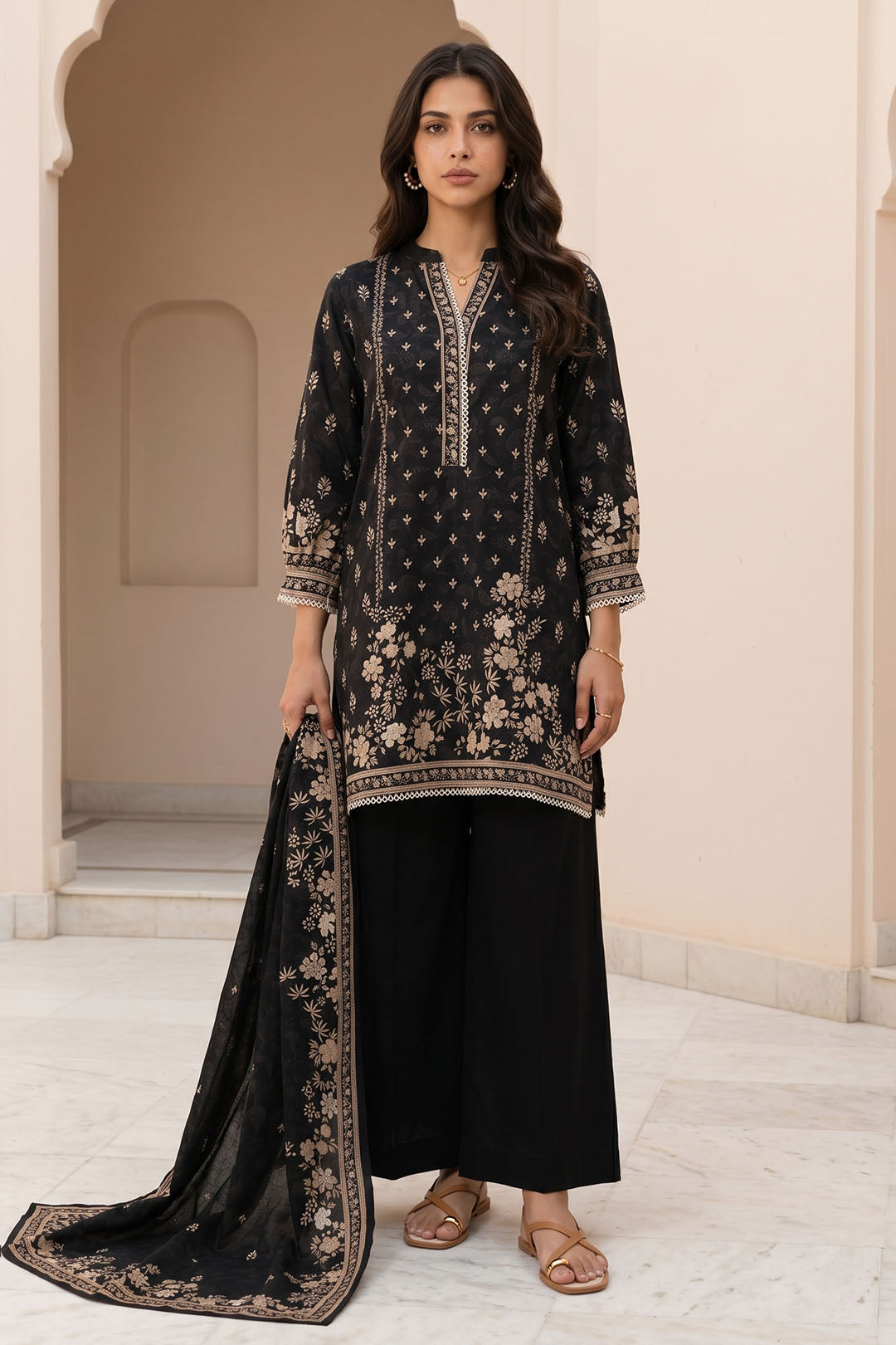 Shirt Shalwar Dupatta - 8078