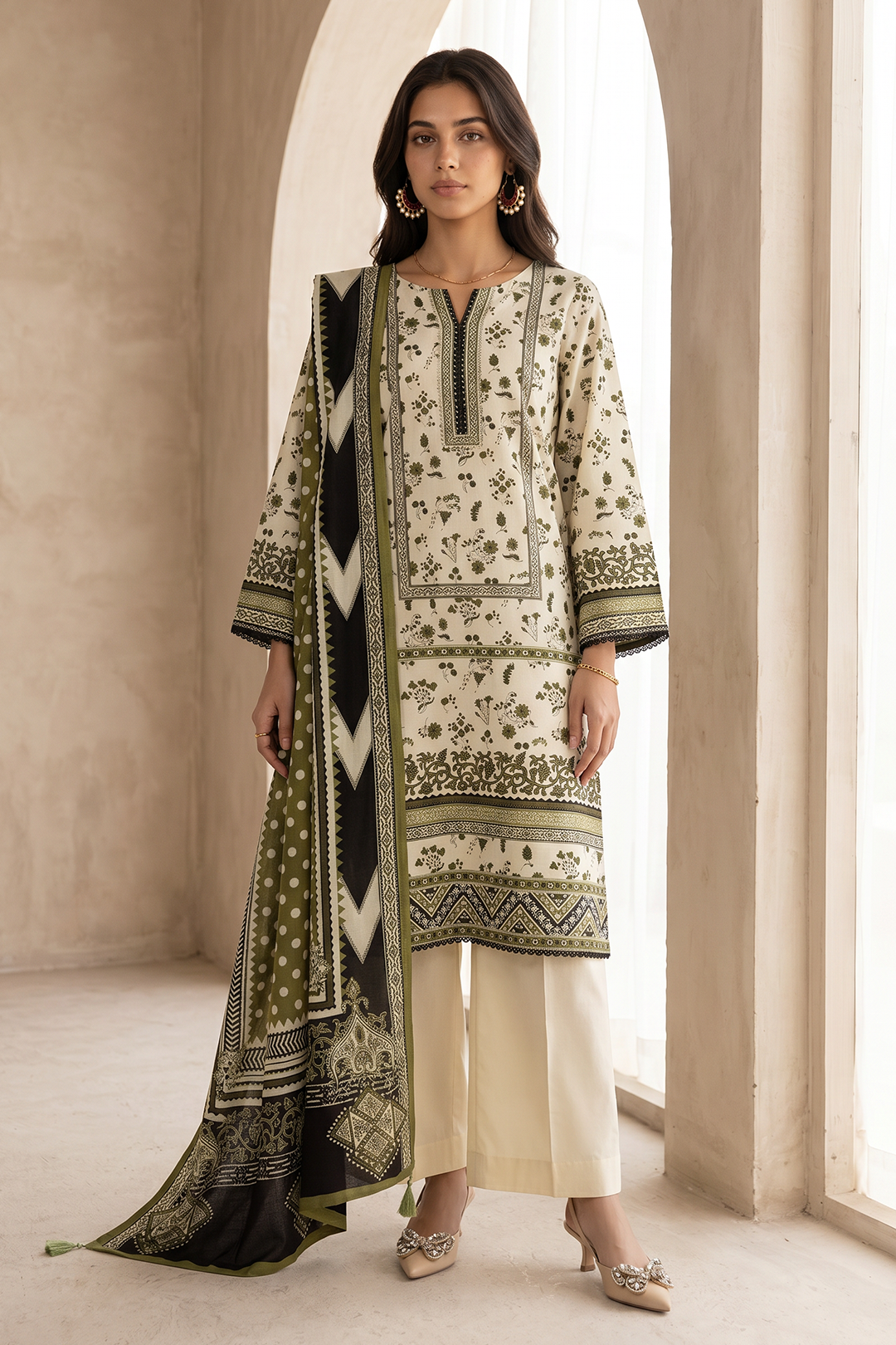 Shirt Shalwar Dupatta - 8081