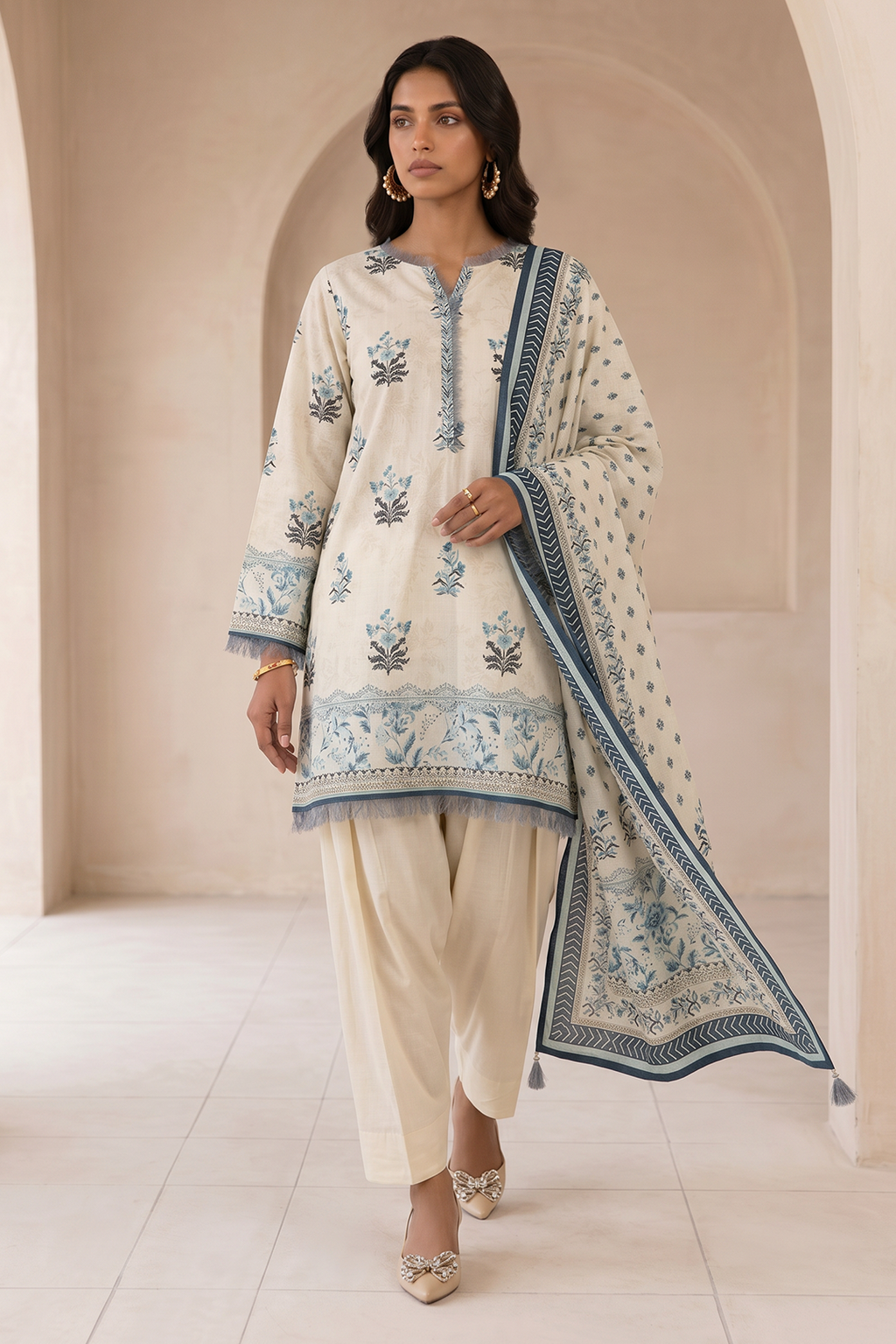 Shirt Shalwar Dupatta - 8085