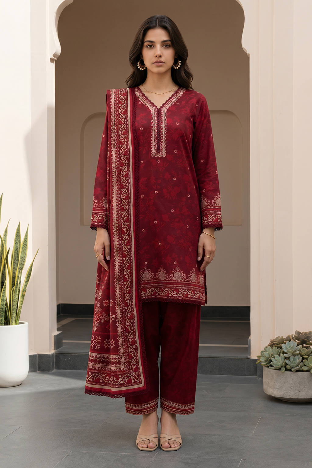 Shirt Shalwar Dupatta - 8087