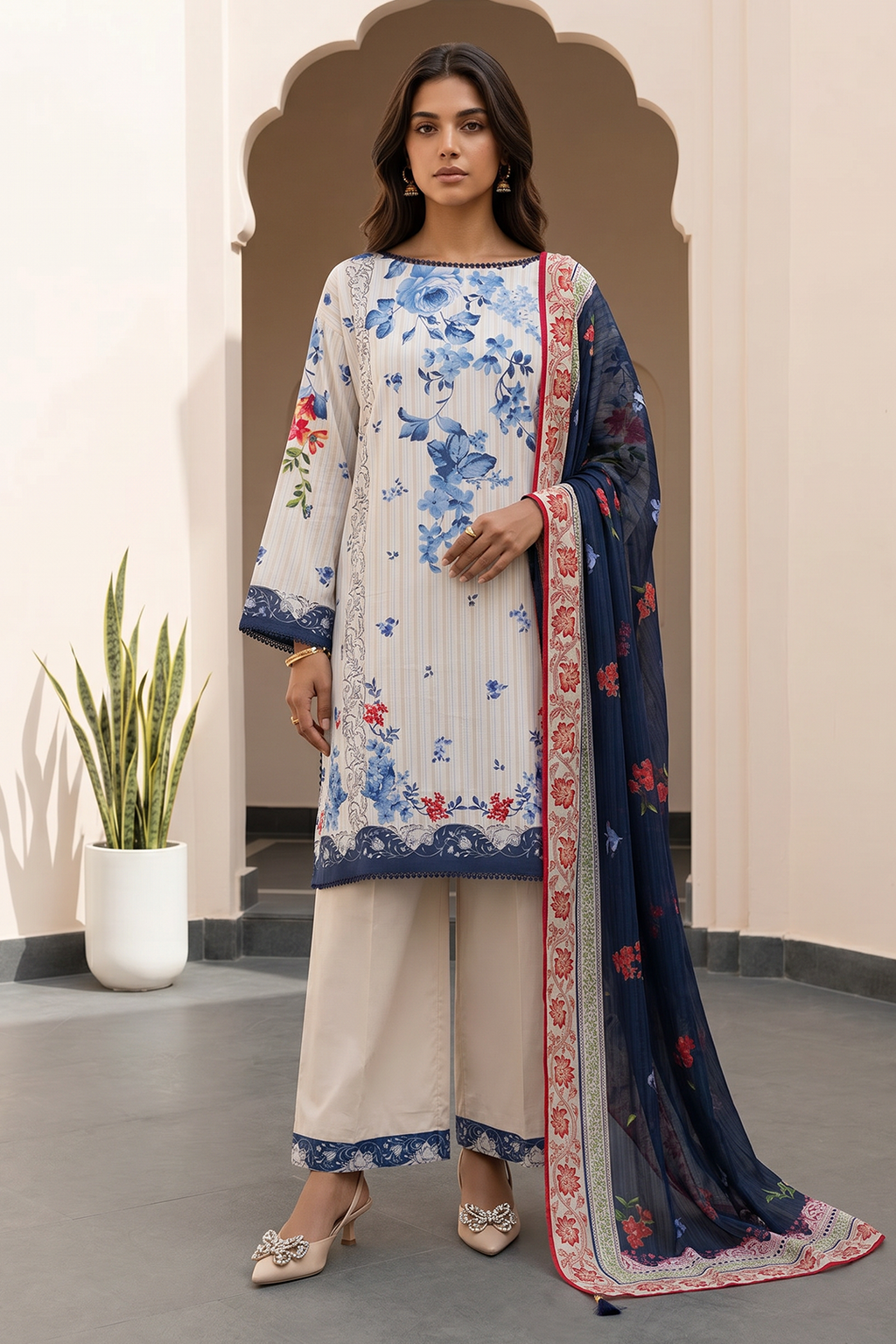 Shirt Shalwar Dupatta - 8095