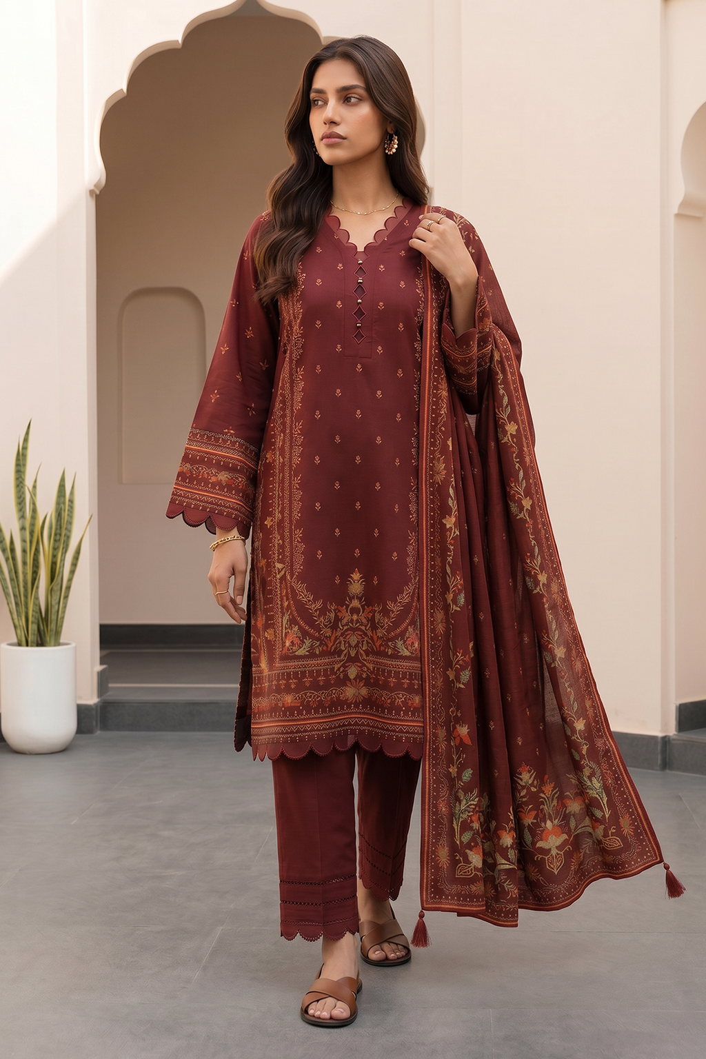 Shirt Shalwar Dupatta - 8096