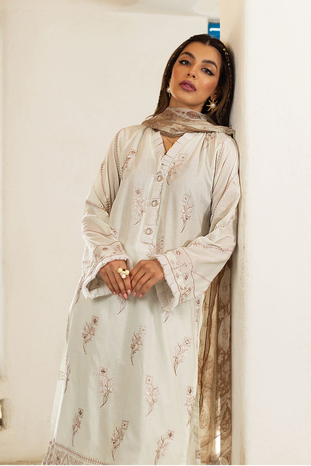 Embroidered Shirt Shalwar Dupatta - 1995