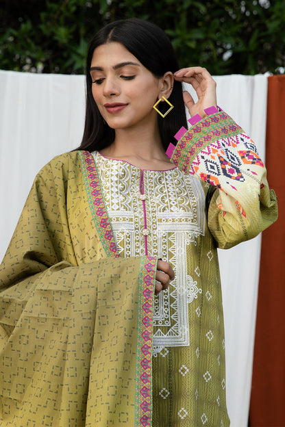 Embroidered Shirt Shalwar Dupatta - 0317