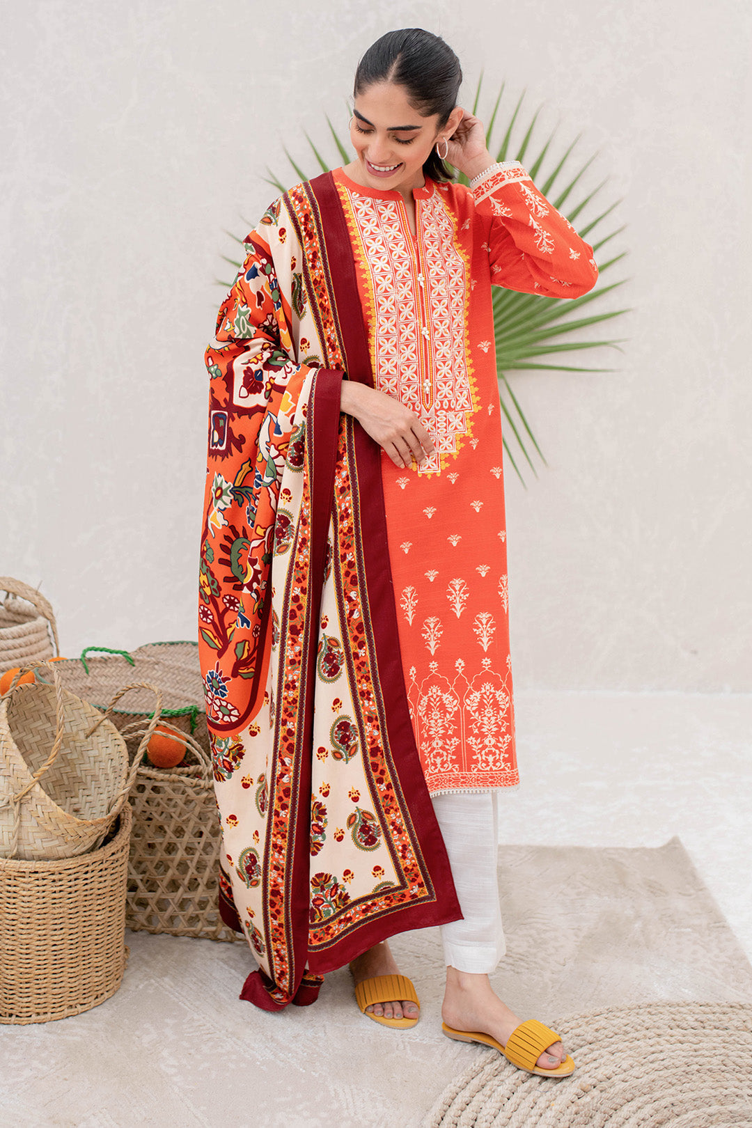 Embroidered Shirt Dupatta - 0018