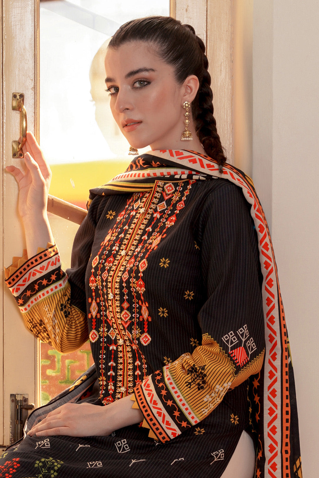 Embroidered Shirt Dupatta - 0020