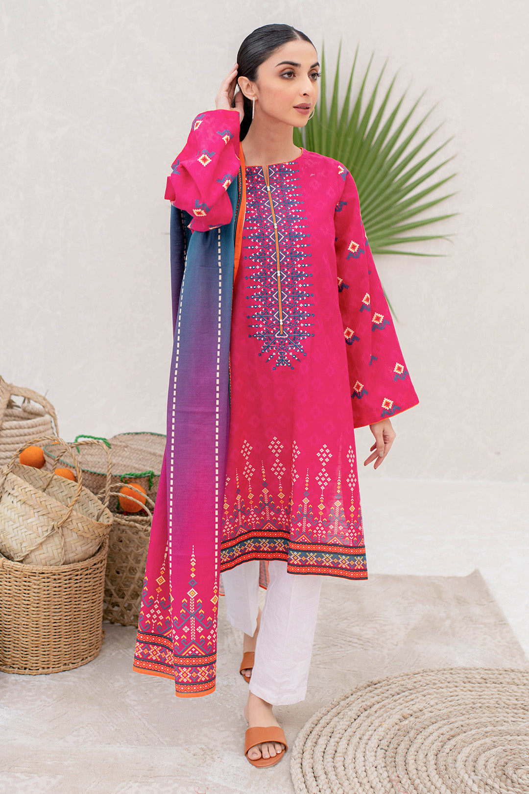 Embroidered Shirt Dupatta - 0023
