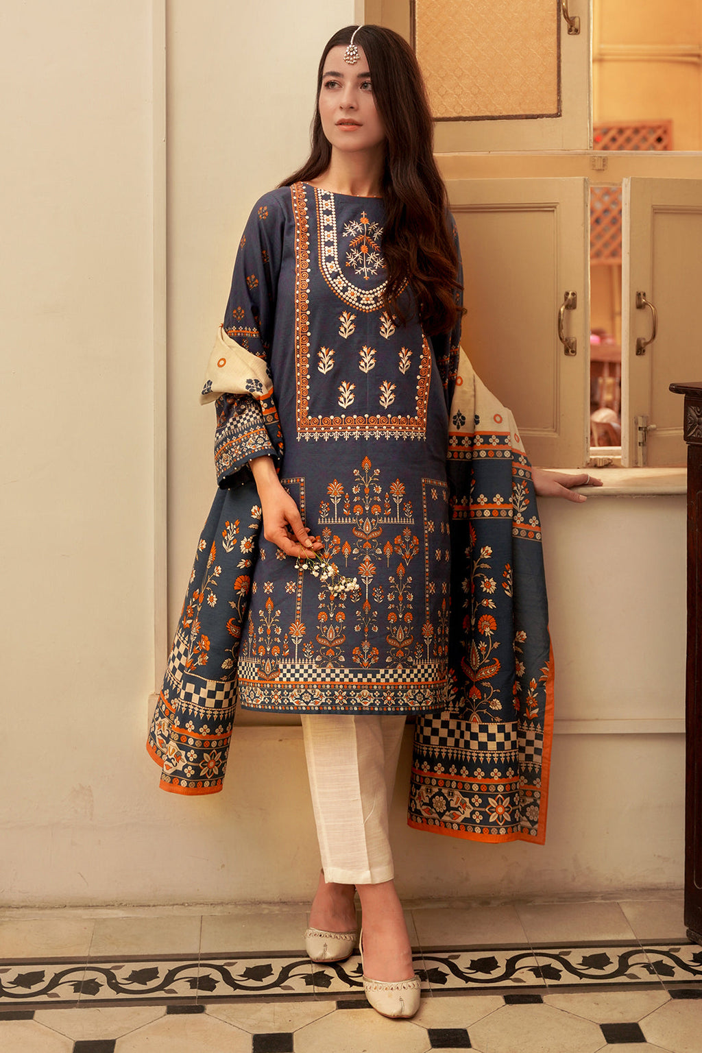 Embroidered Shirt Dupatta - 0024
