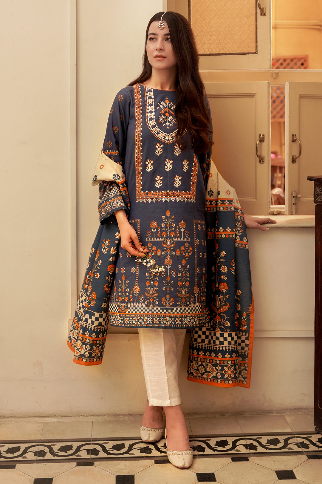 Embroidered Shirt Dupatta - 0024