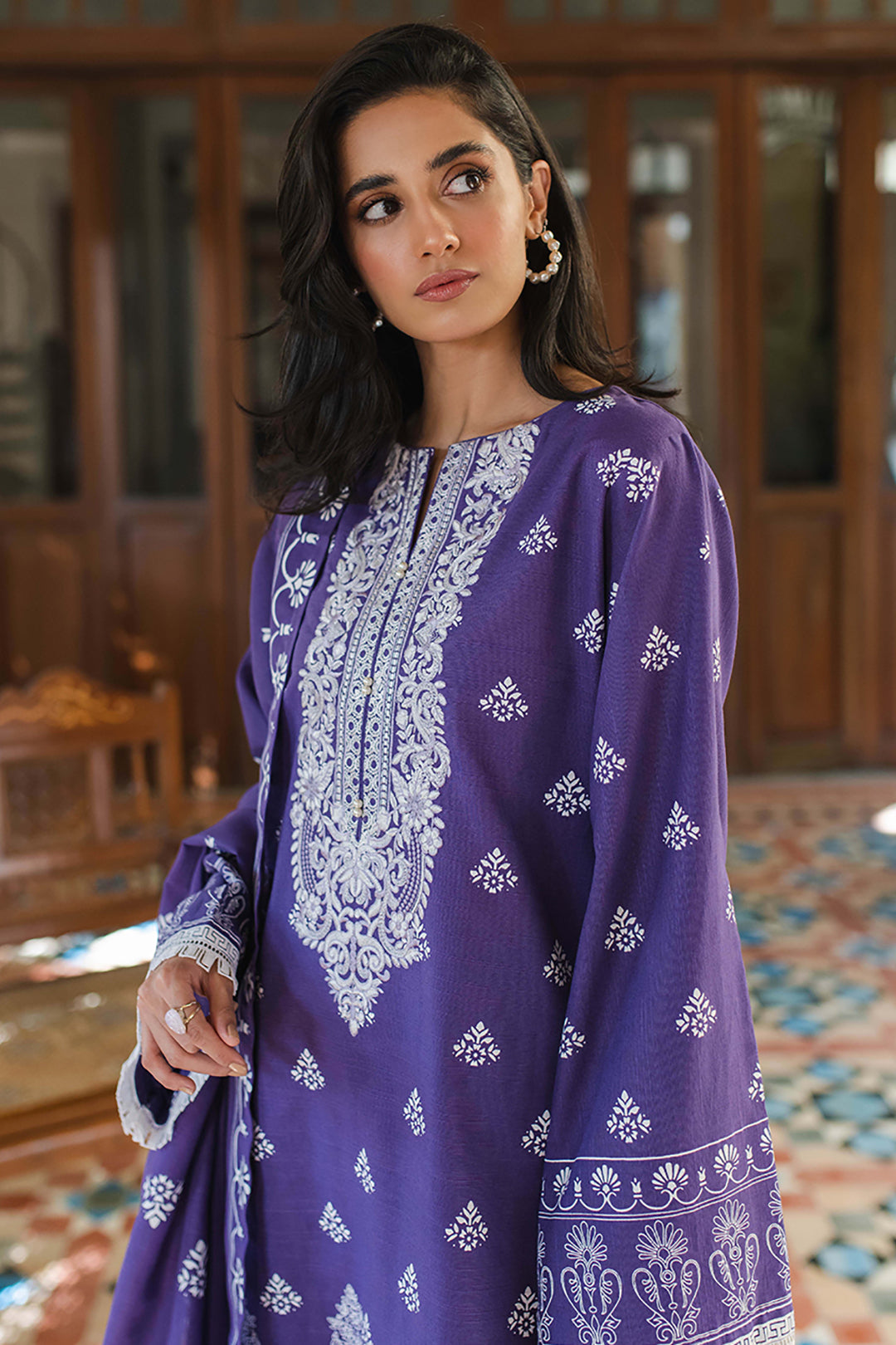 Embroidered Shirt Dupatta - 0068