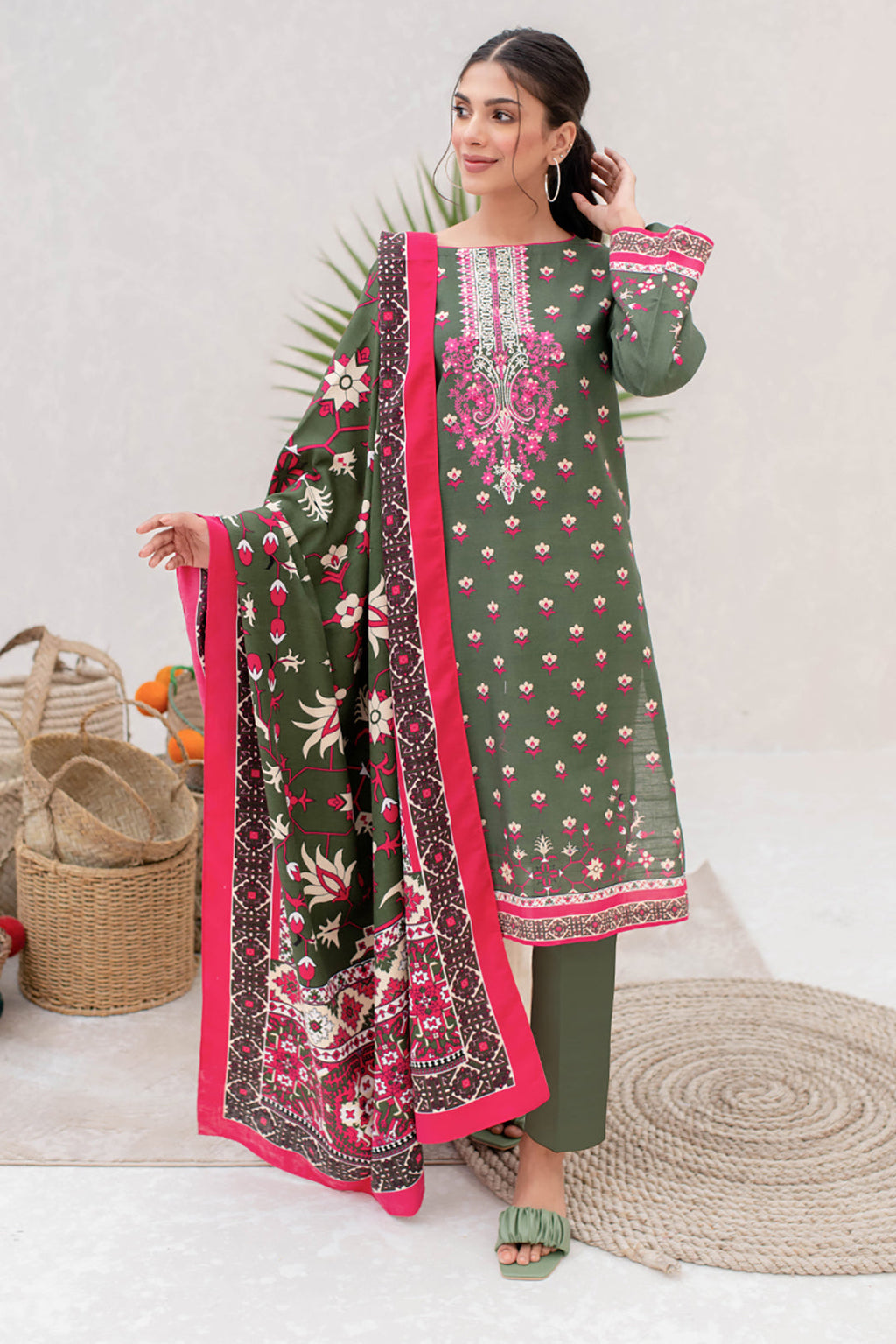 Embroidered Shirt Shalwar Dupatta - 0049