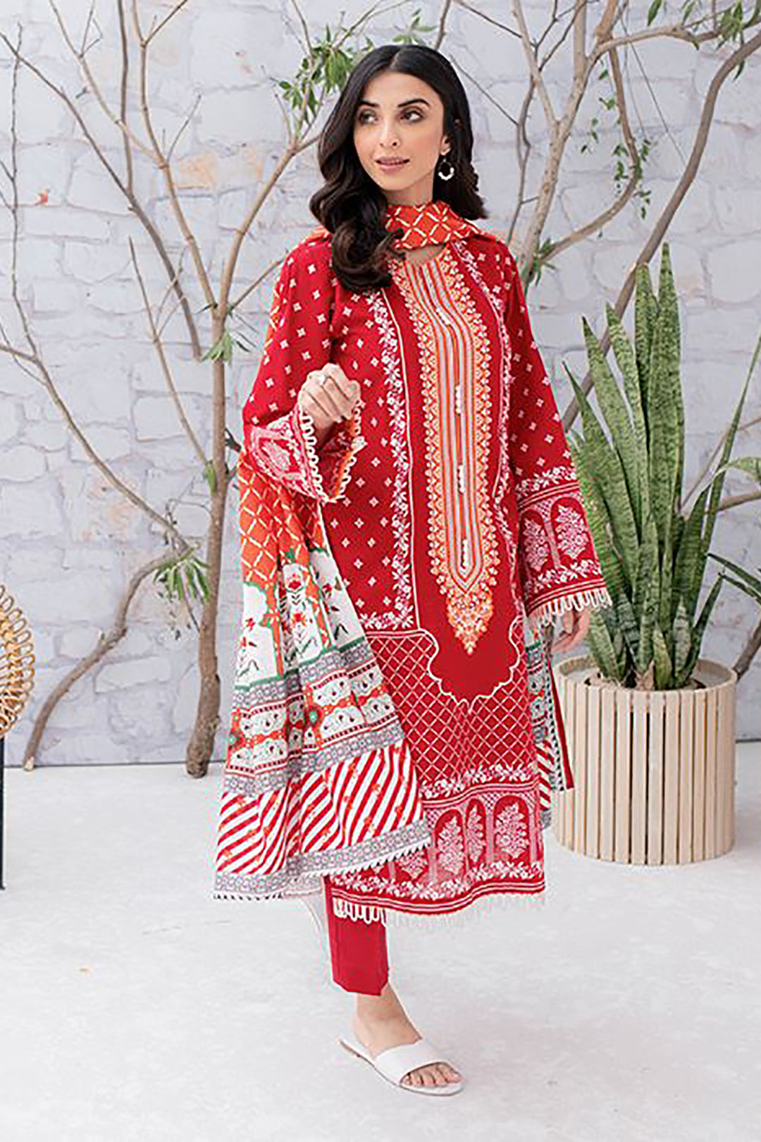 Embroidered Shirt Shalwar Dupatta - 0051