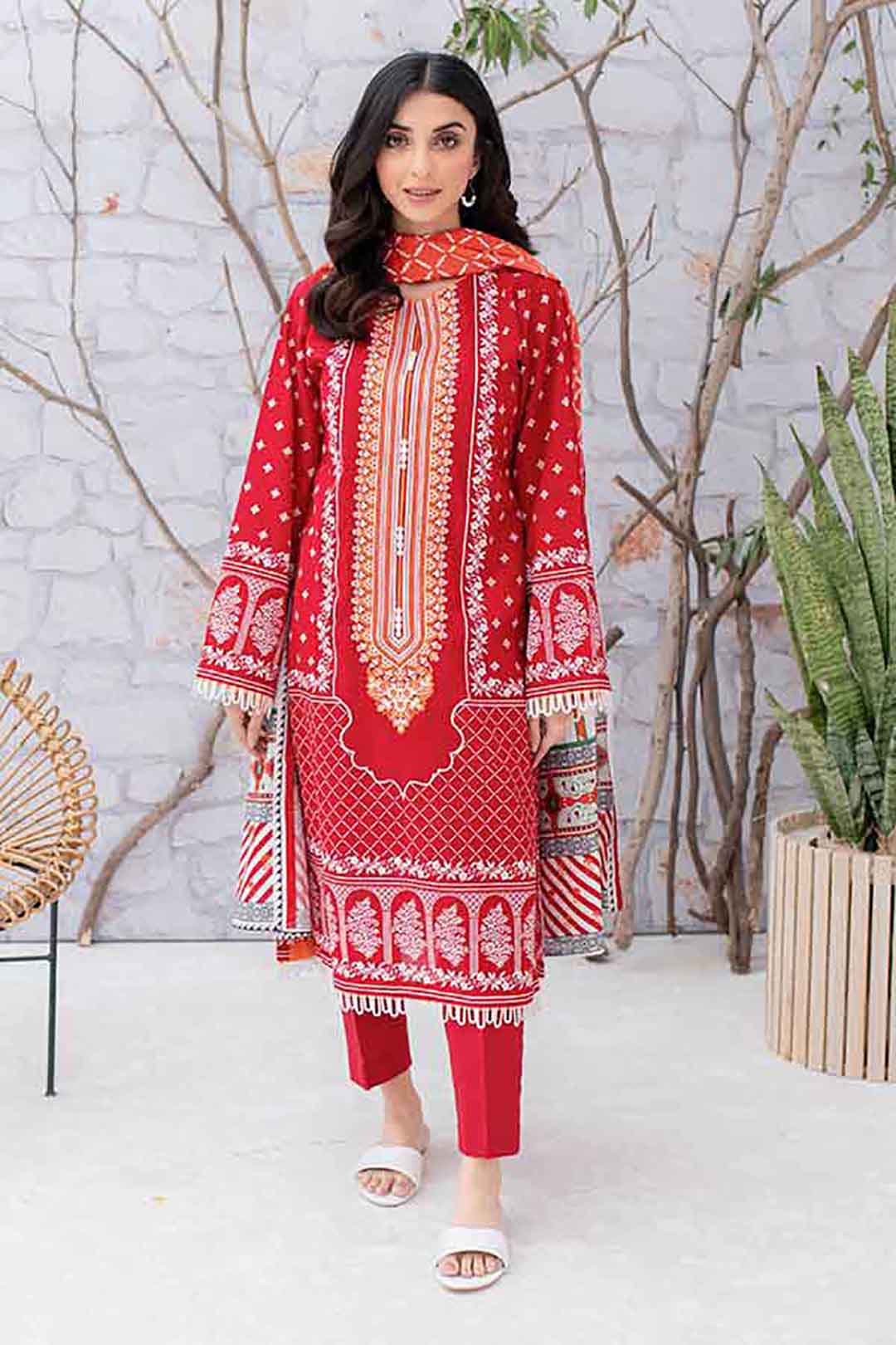 Embroidered Shirt Shalwar Dupatta - 0051