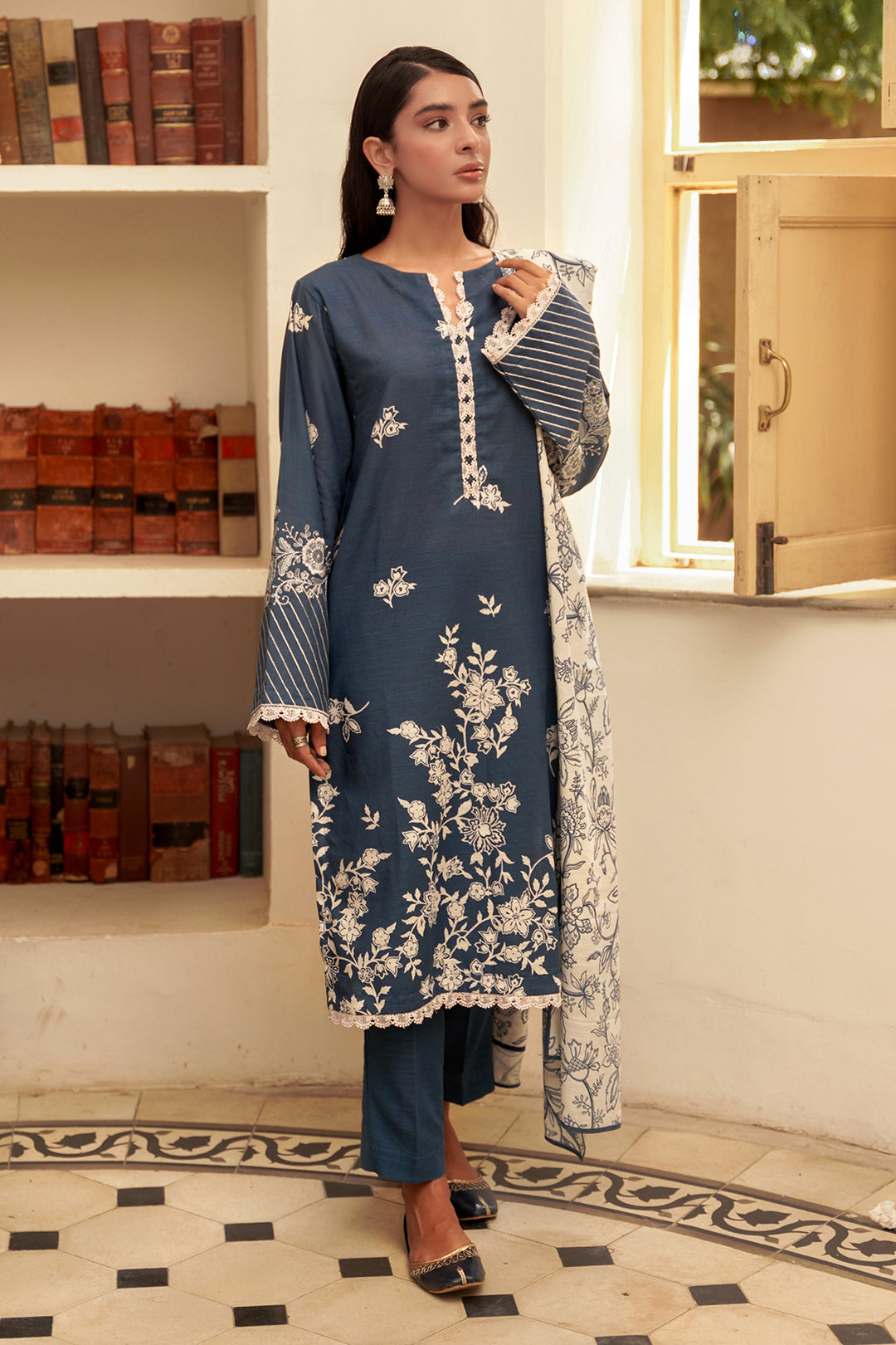 Embroidered Shirt Shalwar Dupatta - 0052