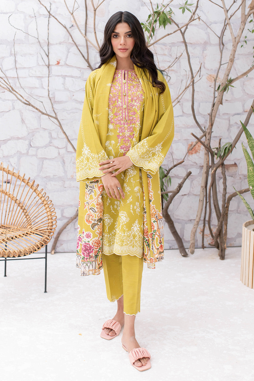 Embroidered Shirt Shalwar Dupatta - 0053