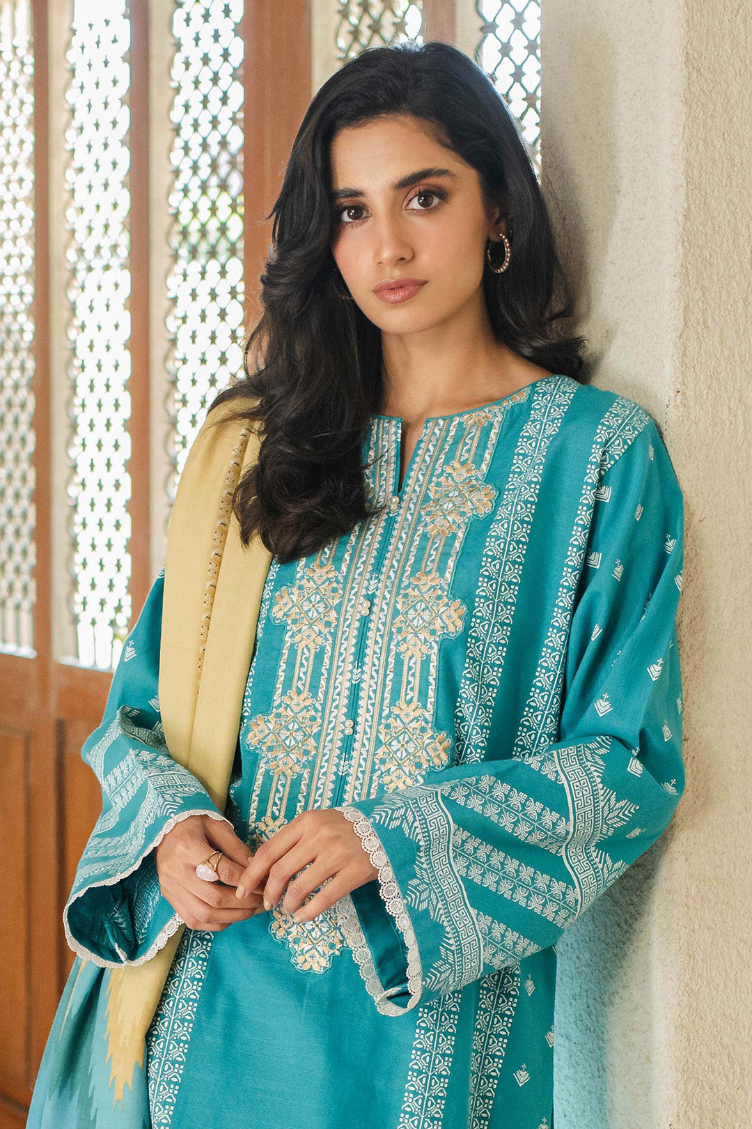 Embroidered Shirt Shalwar Dupatta - 0085