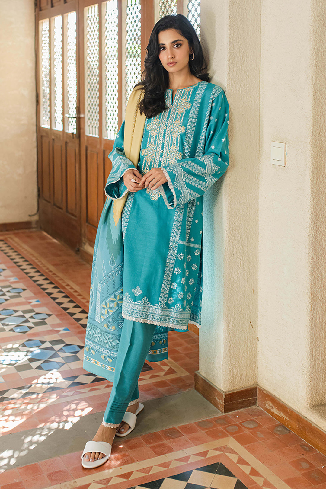 Embroidered Shirt Shalwar Dupatta - 0085