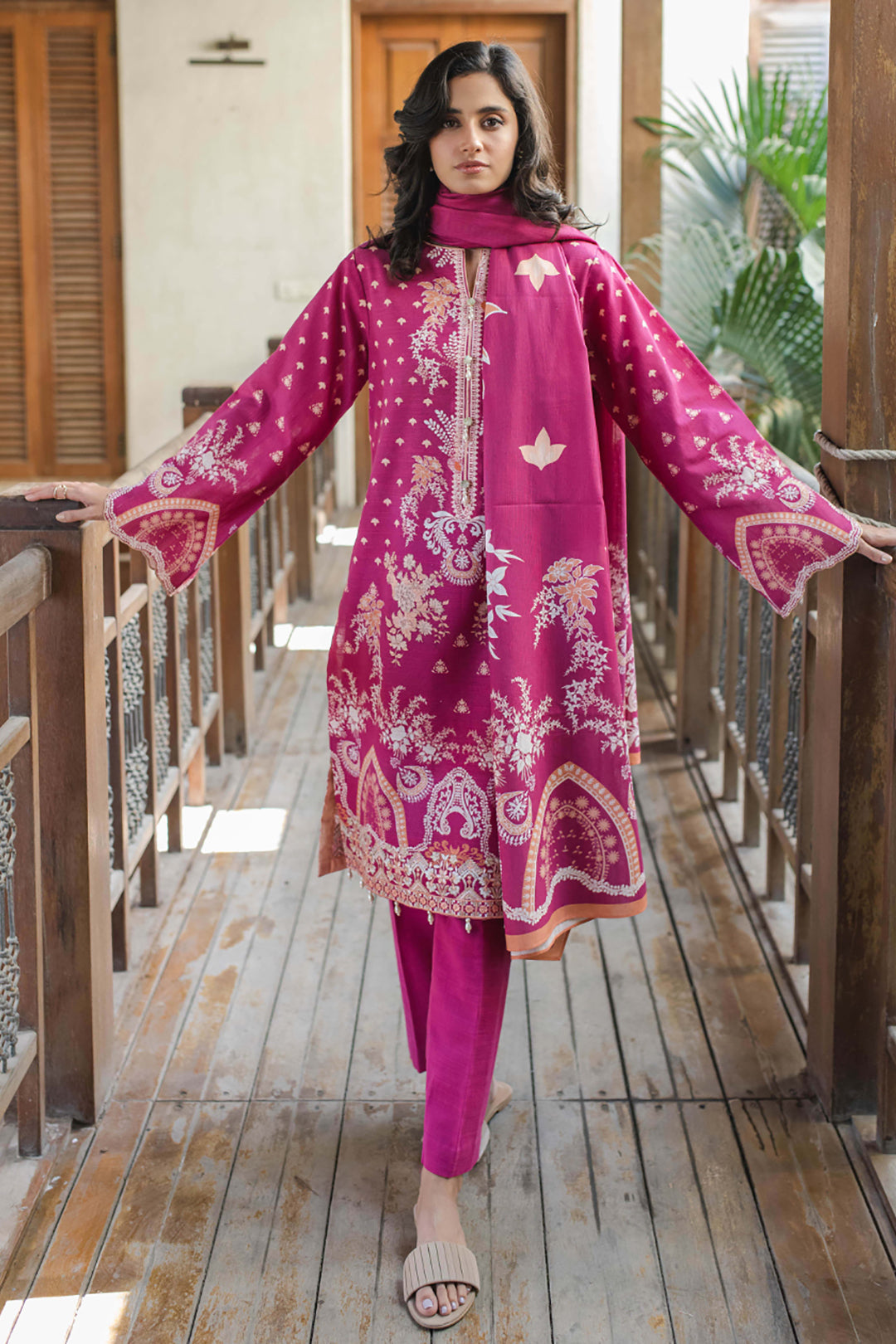 Embroidered Shirt Shalwar Dupatta - 0086