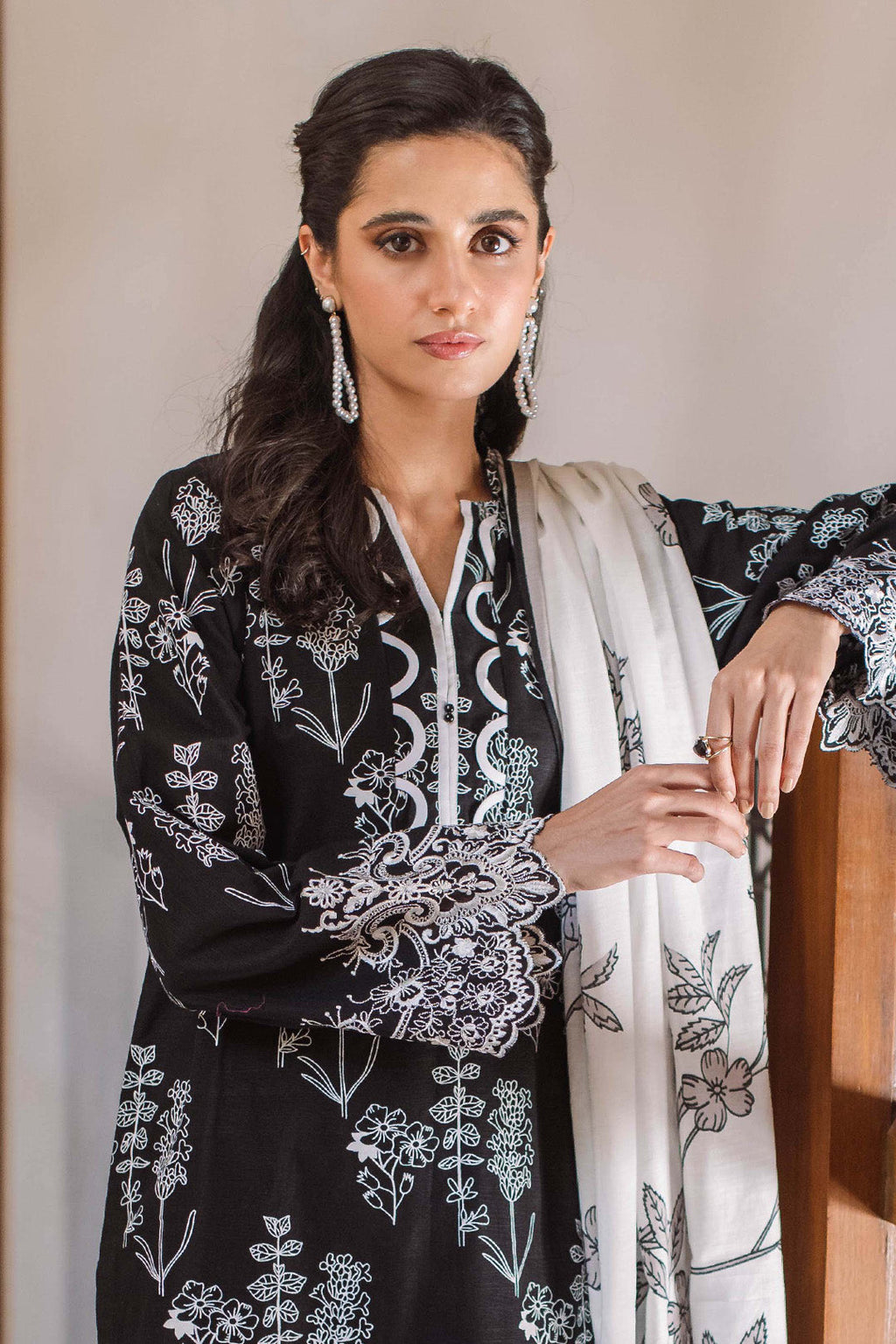 Embroidered Shirt Shalwar Dupatta - 0087