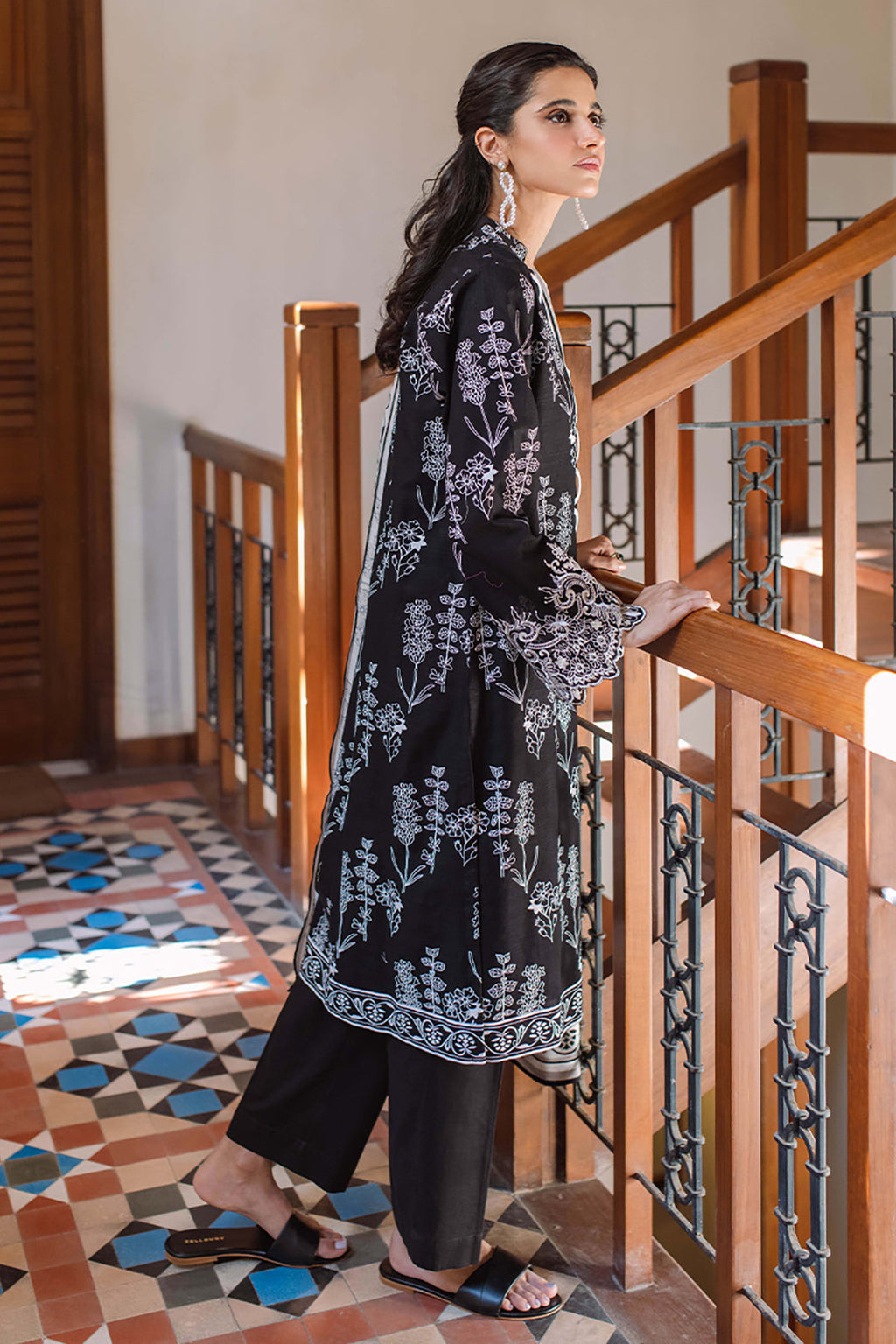 Embroidered Shirt Shalwar Dupatta - 0087