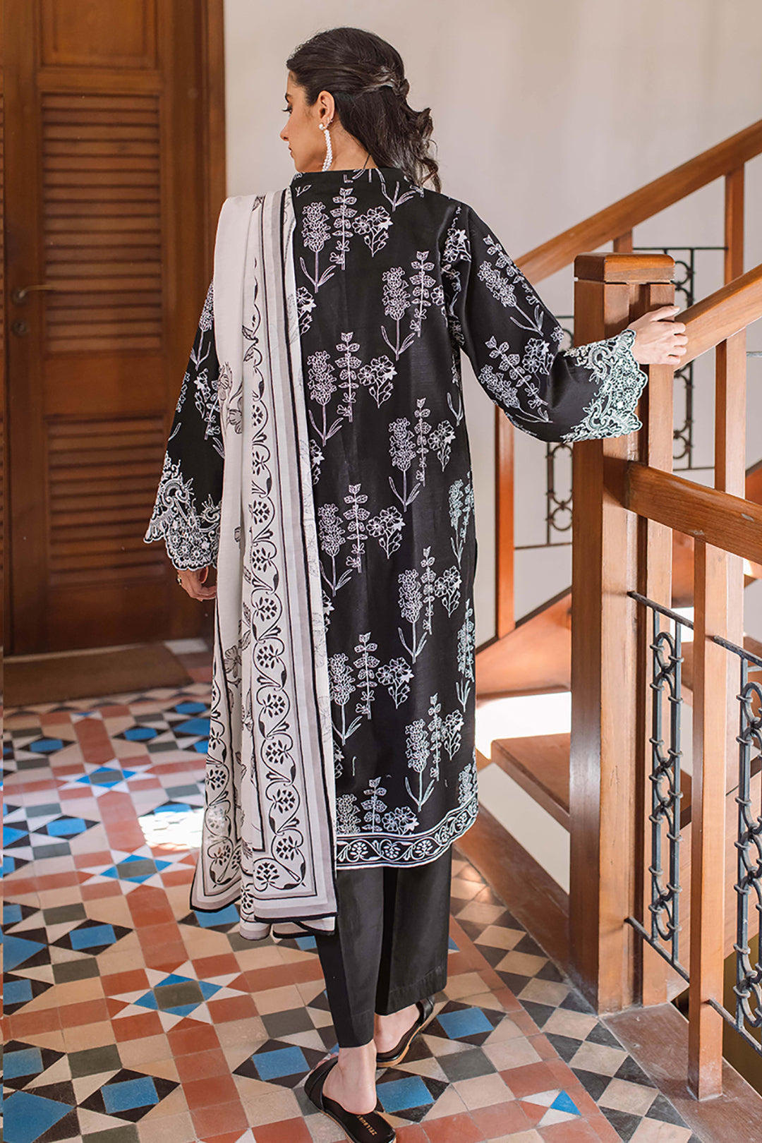 Embroidered Shirt Shalwar Dupatta - 0087