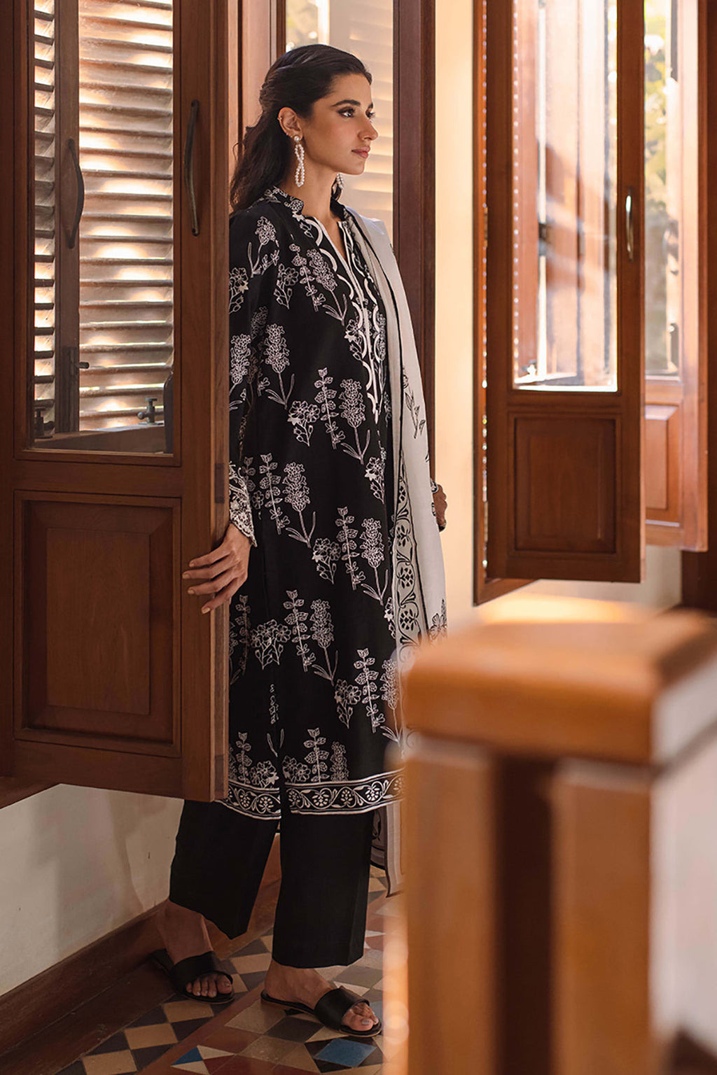 Embroidered Shirt Shalwar Dupatta - 0087