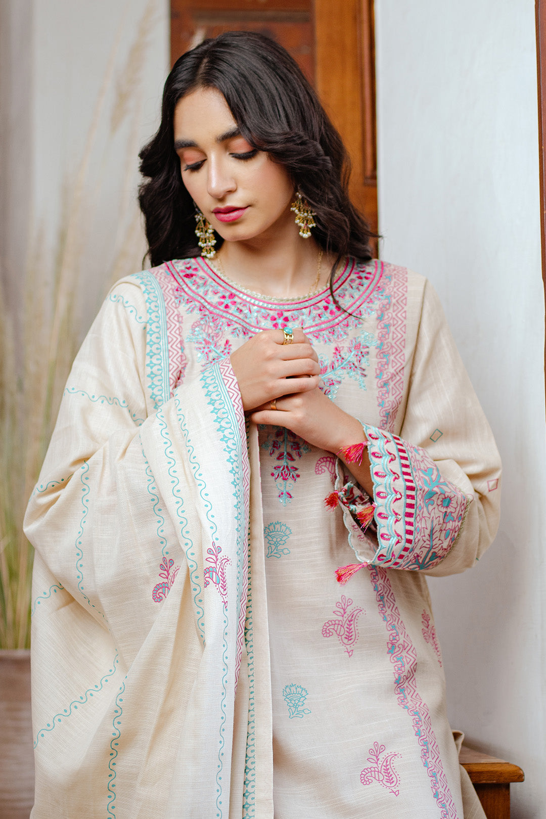 Embroidered Shirt Shalwar Dupatta - 0097