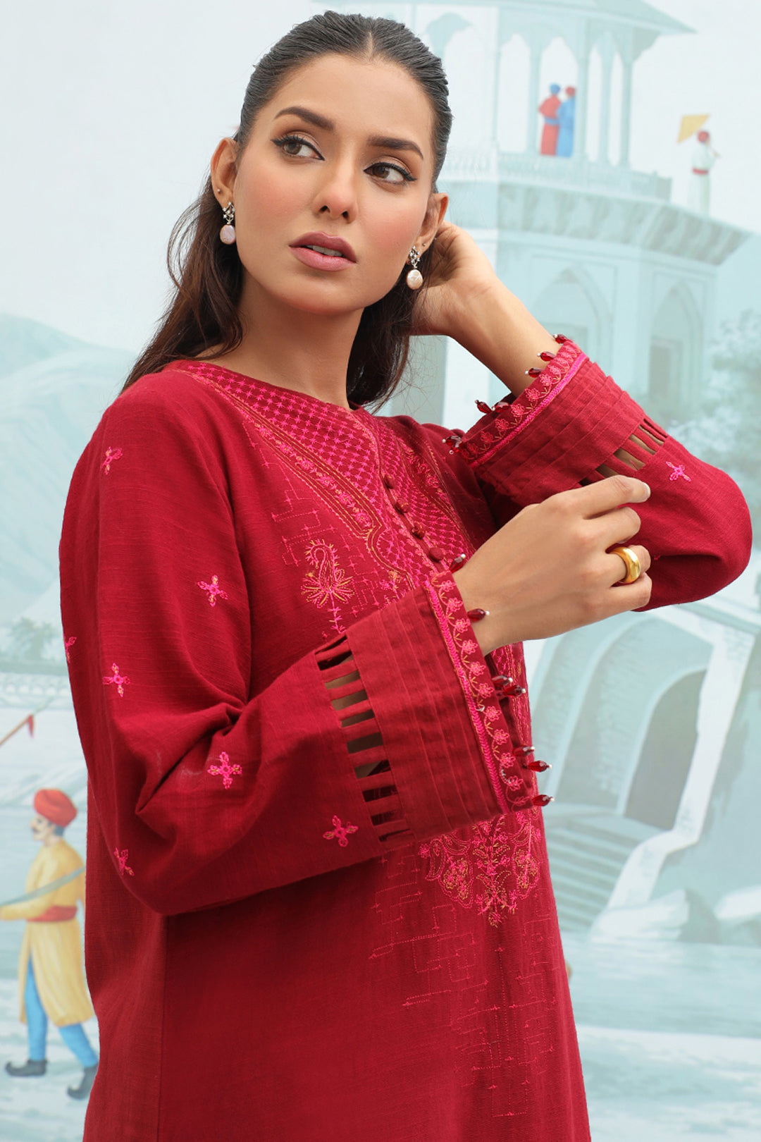 Embroidered Shirt Shalwar - 0664