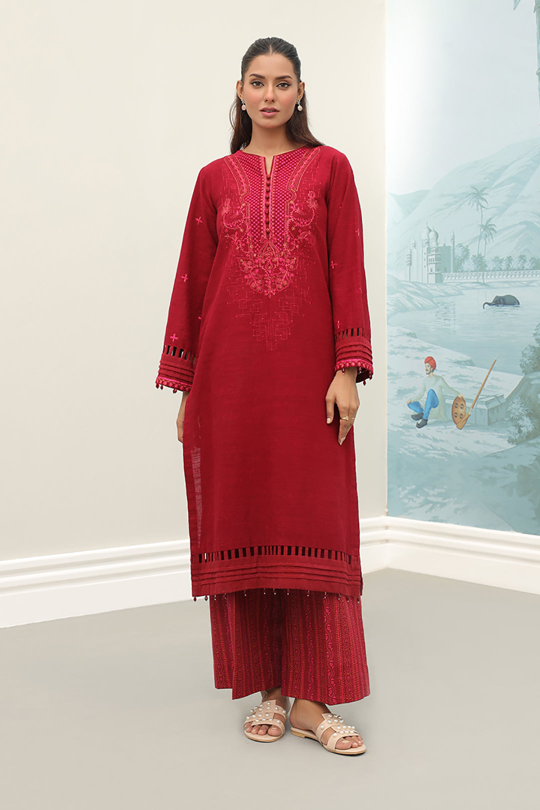 Embroidered Shirt Shalwar - 0664