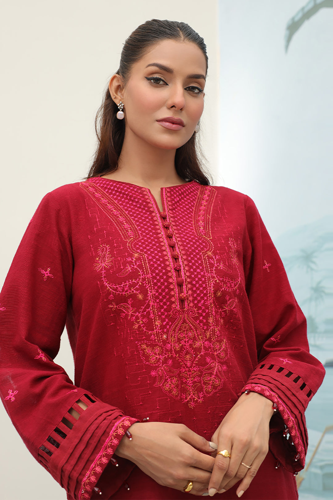 Embroidered Shirt Shalwar - 0664