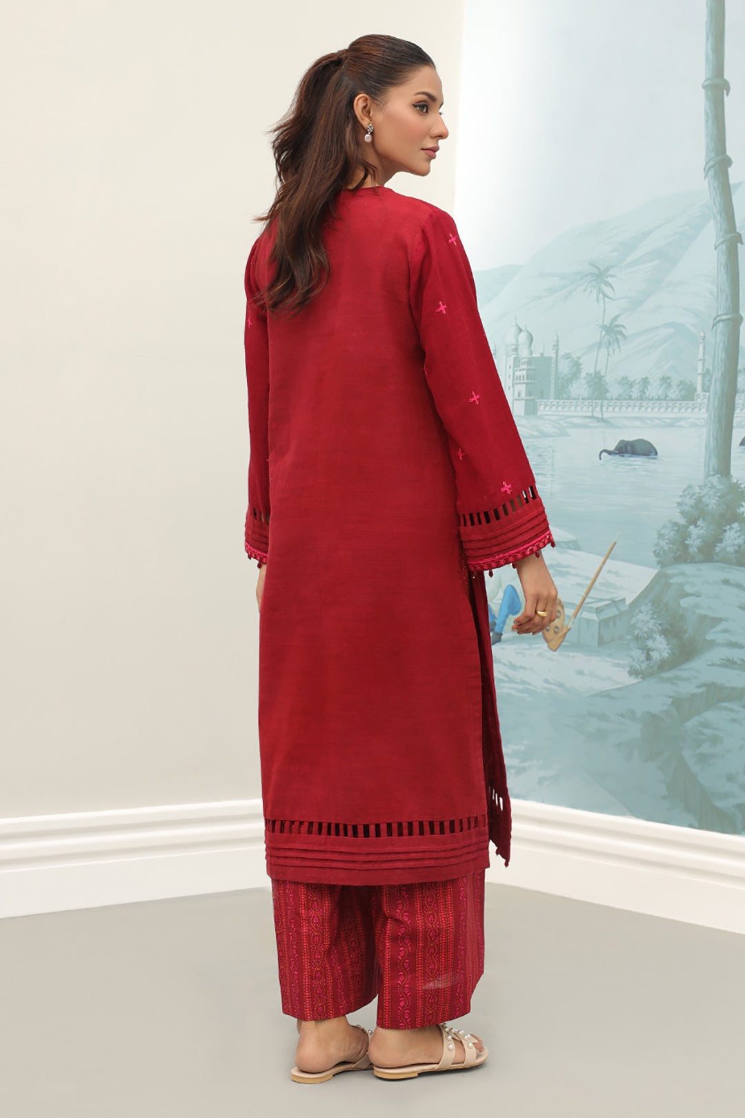 Embroidered Shirt Shalwar - 0664