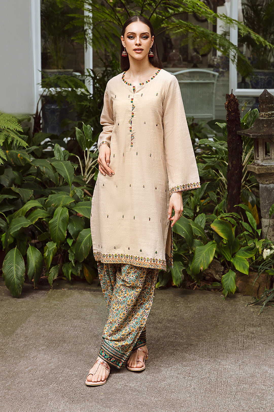 Embroidered Shirt Shalwar - 0666