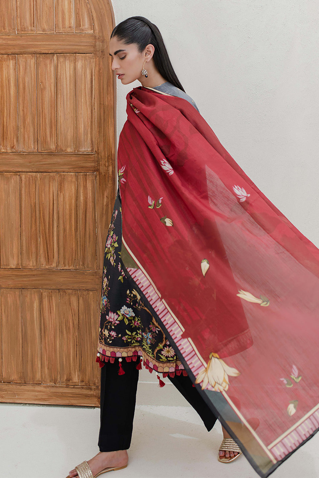 Embroidered Shirt Dupatta - 0718