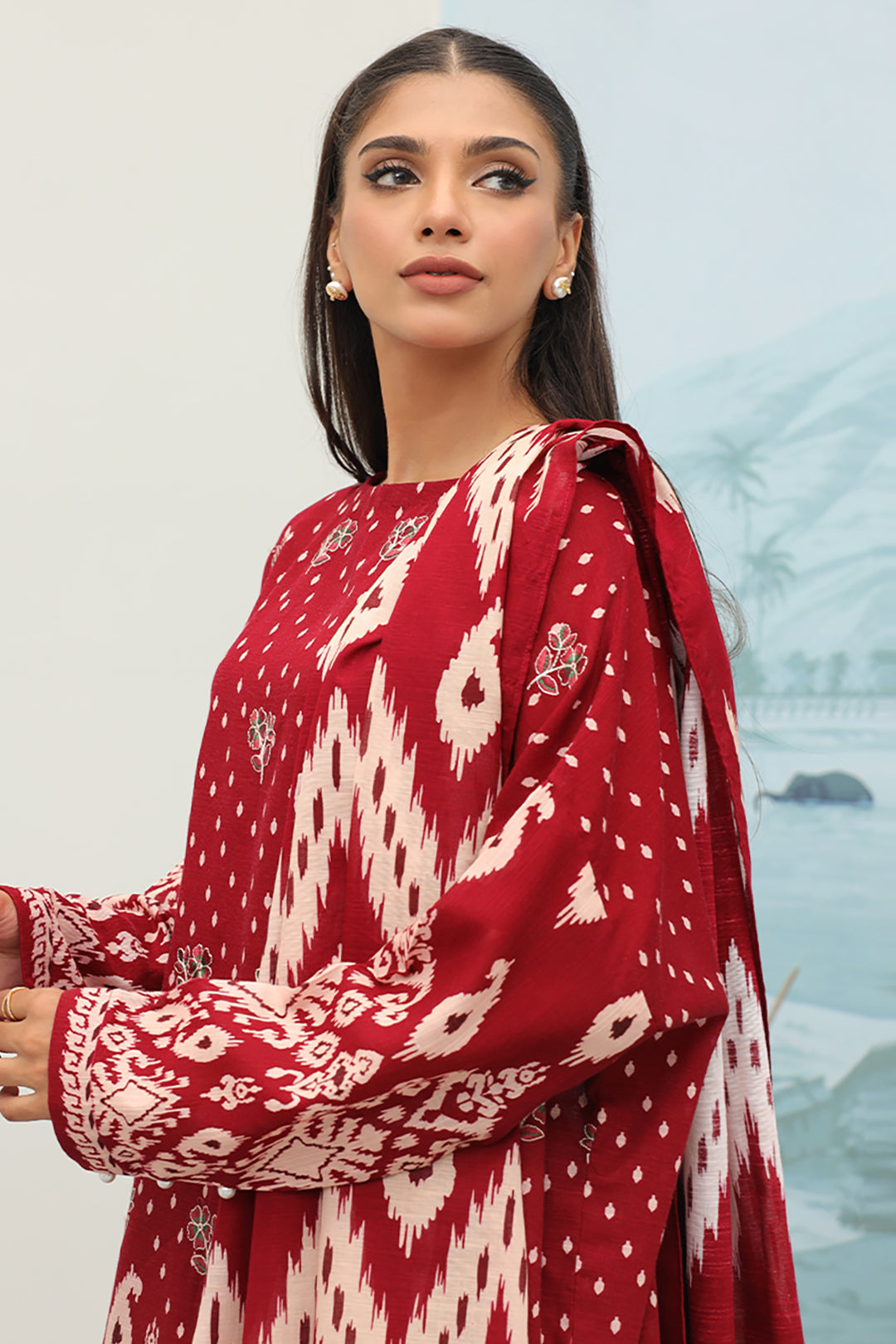 Embroidered Shirt Dupatta - 0719