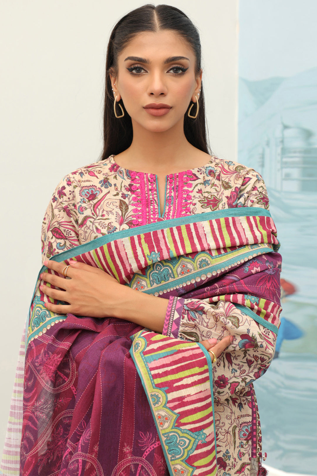 Embroidered Shirt Dupatta - 0720