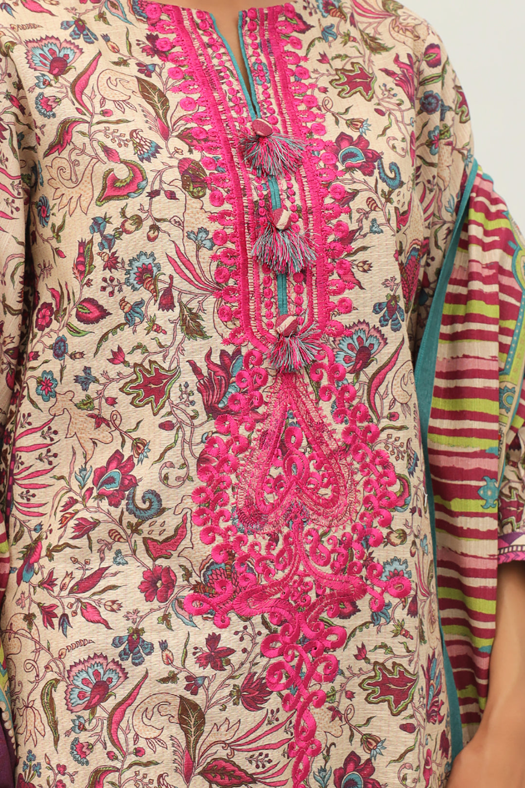 Embroidered Shirt Dupatta - 0720