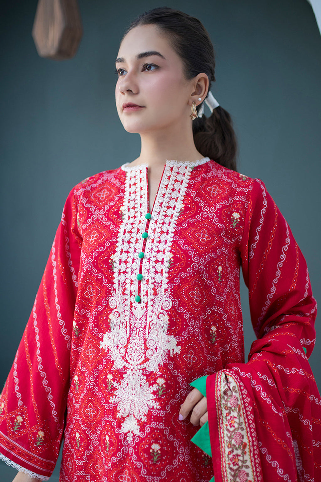Embroidered Shirt Dupatta - 0796
