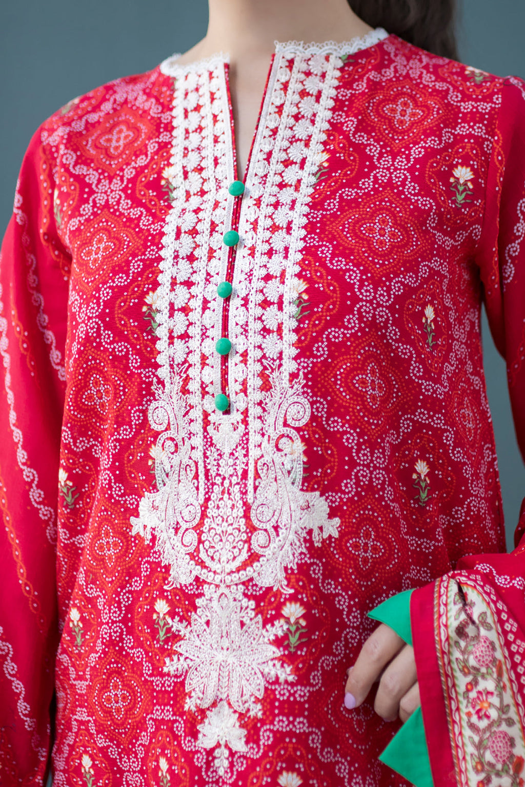 Embroidered Shirt Dupatta - 0796