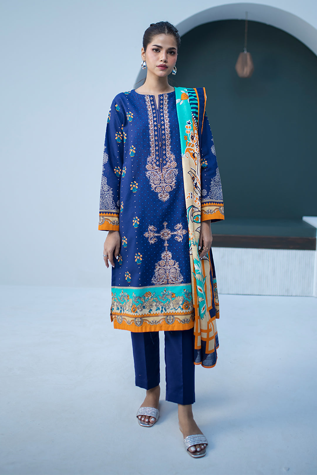 Embroidered Shirt Dupatta - 0798