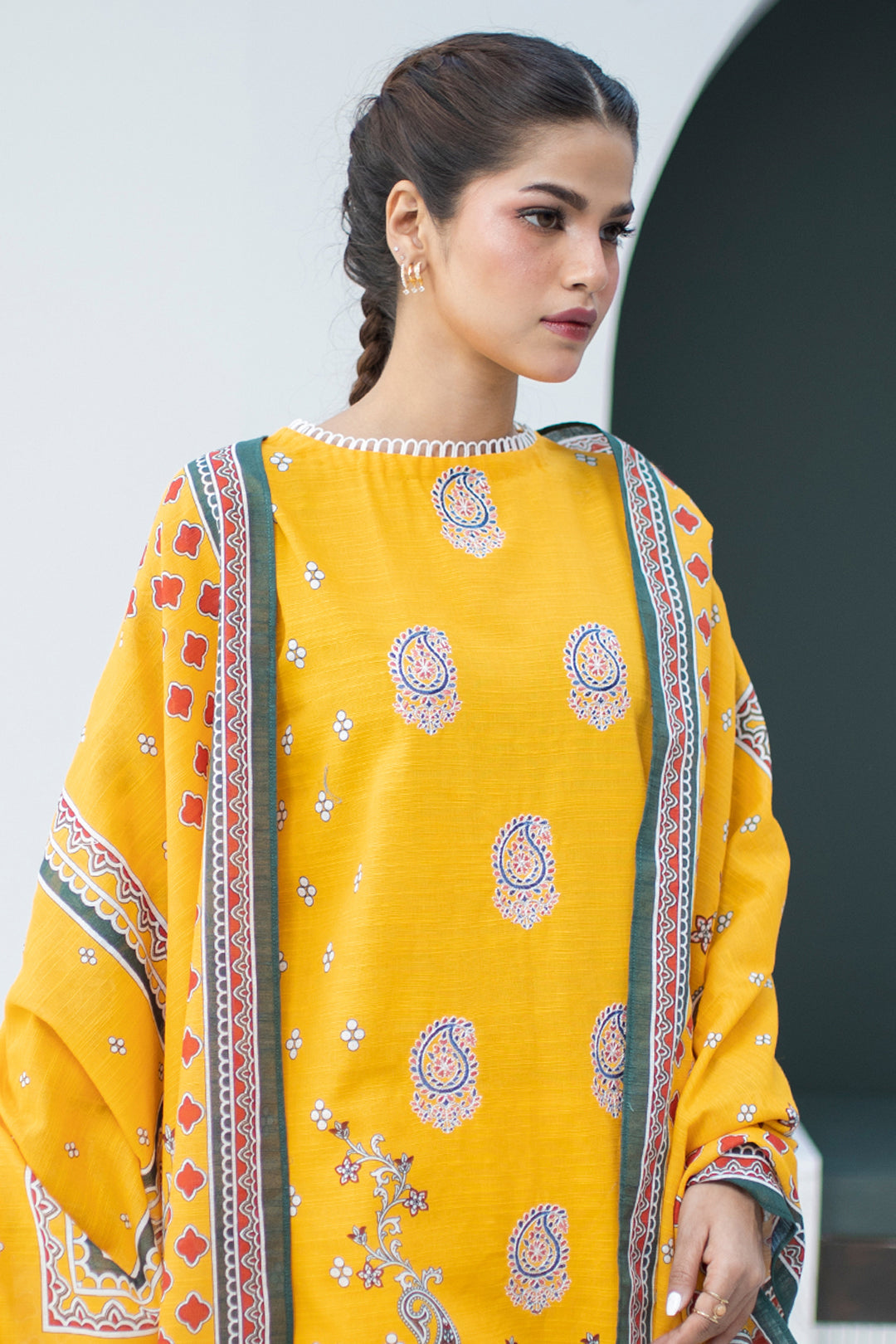 Embroidered Shirt Dupatta - 0799