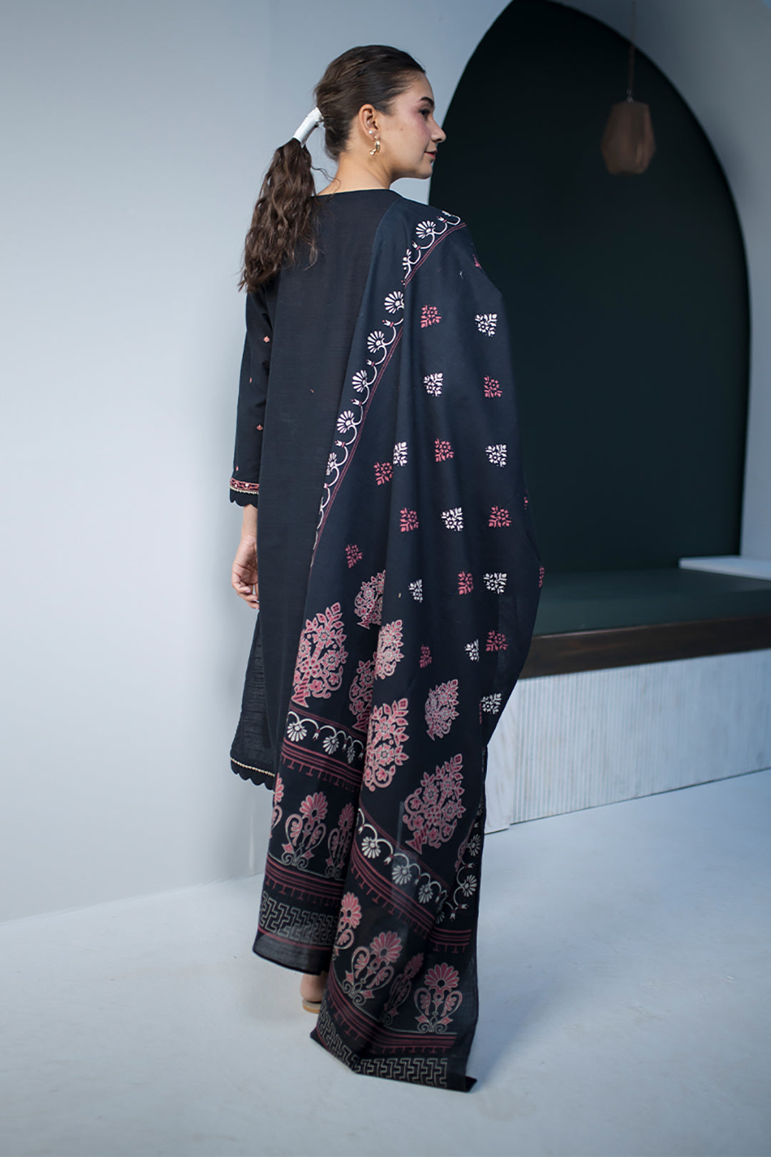 Embroidered Shirt Dupatta - 0858