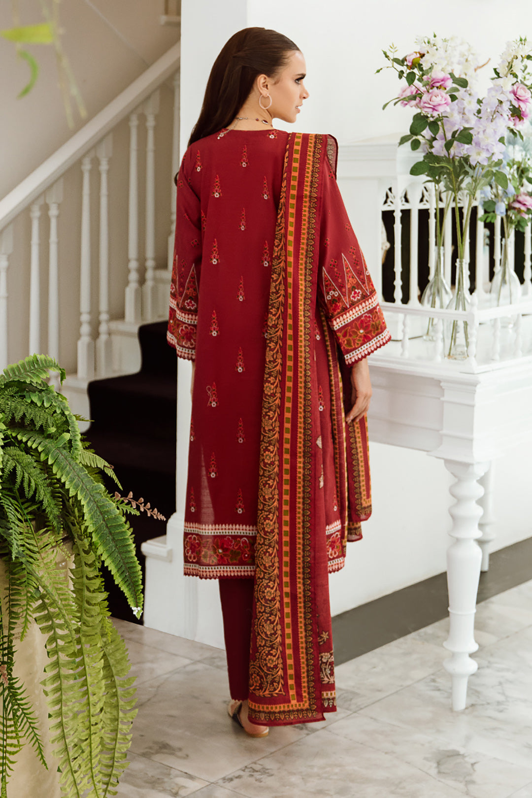 Embroidered Shirt Shalwar Dupatta - 0691