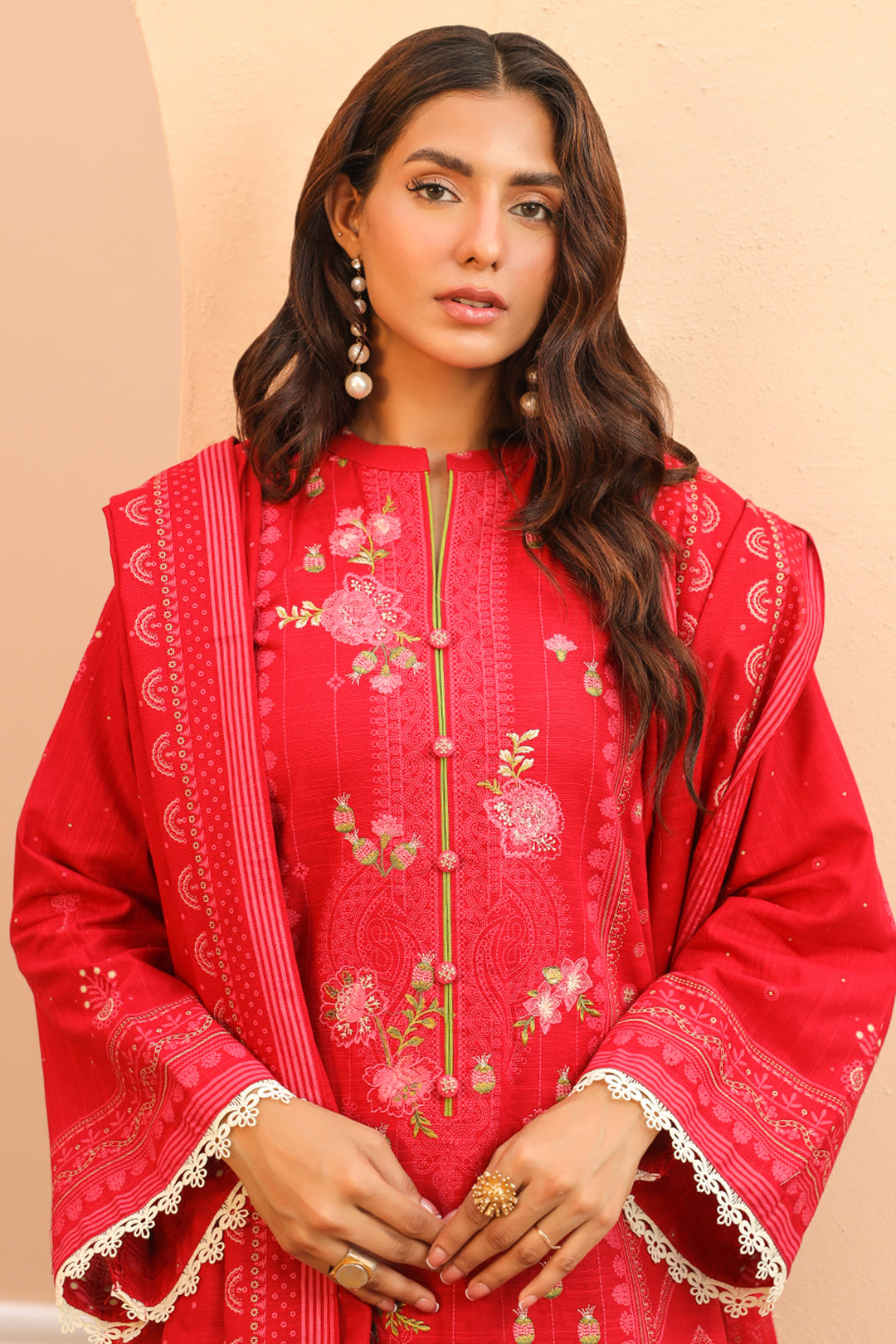 Embroidered Shirt Shalwar Dupatta - 0693