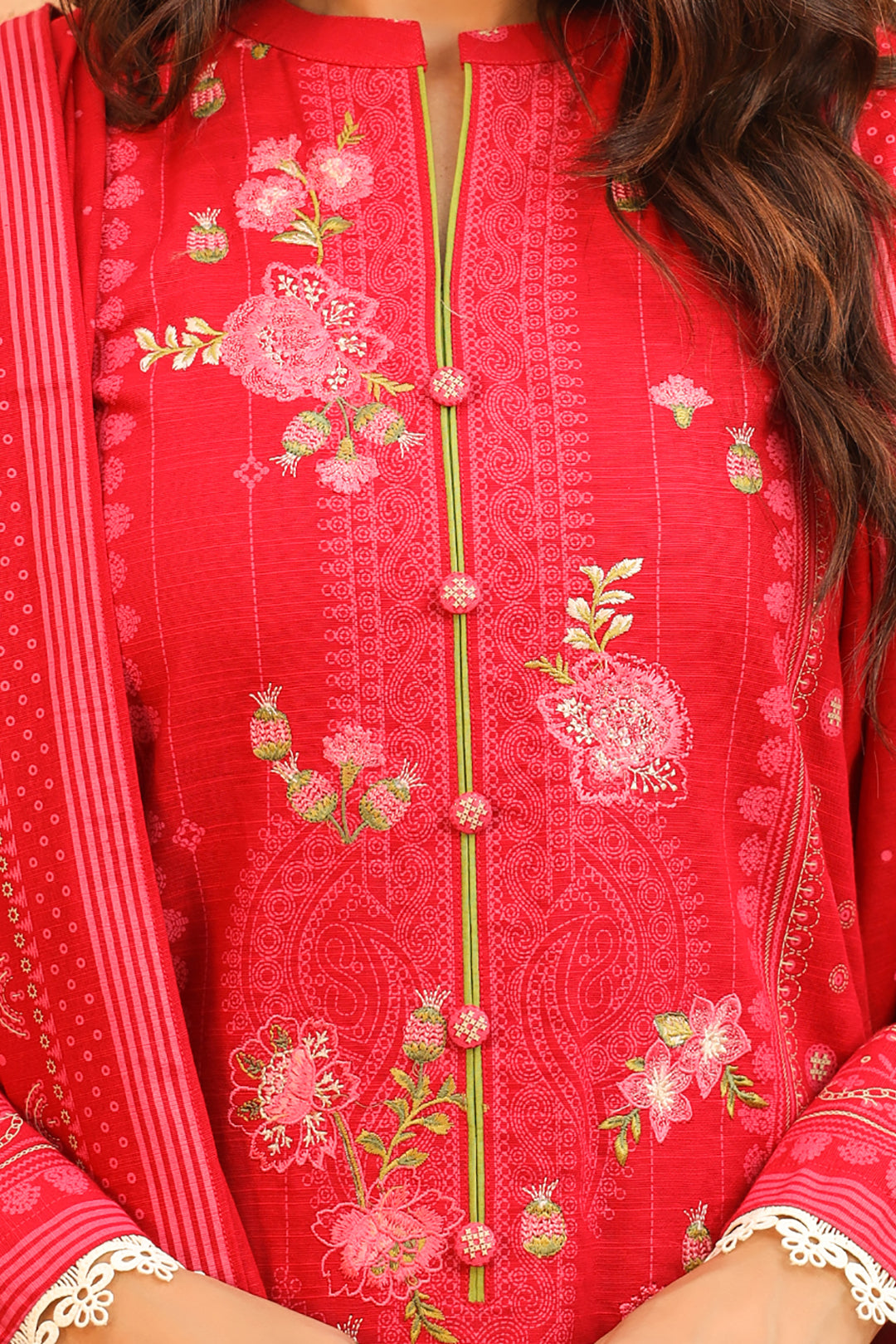 Embroidered Shirt Shalwar Dupatta - 0693